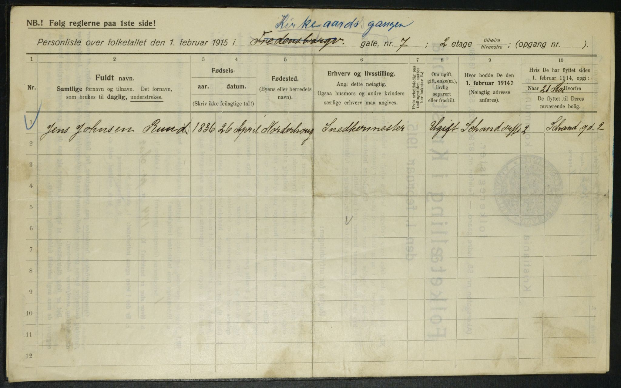 OBA, Municipal Census 1915 for Kristiania, 1915, p. 49541