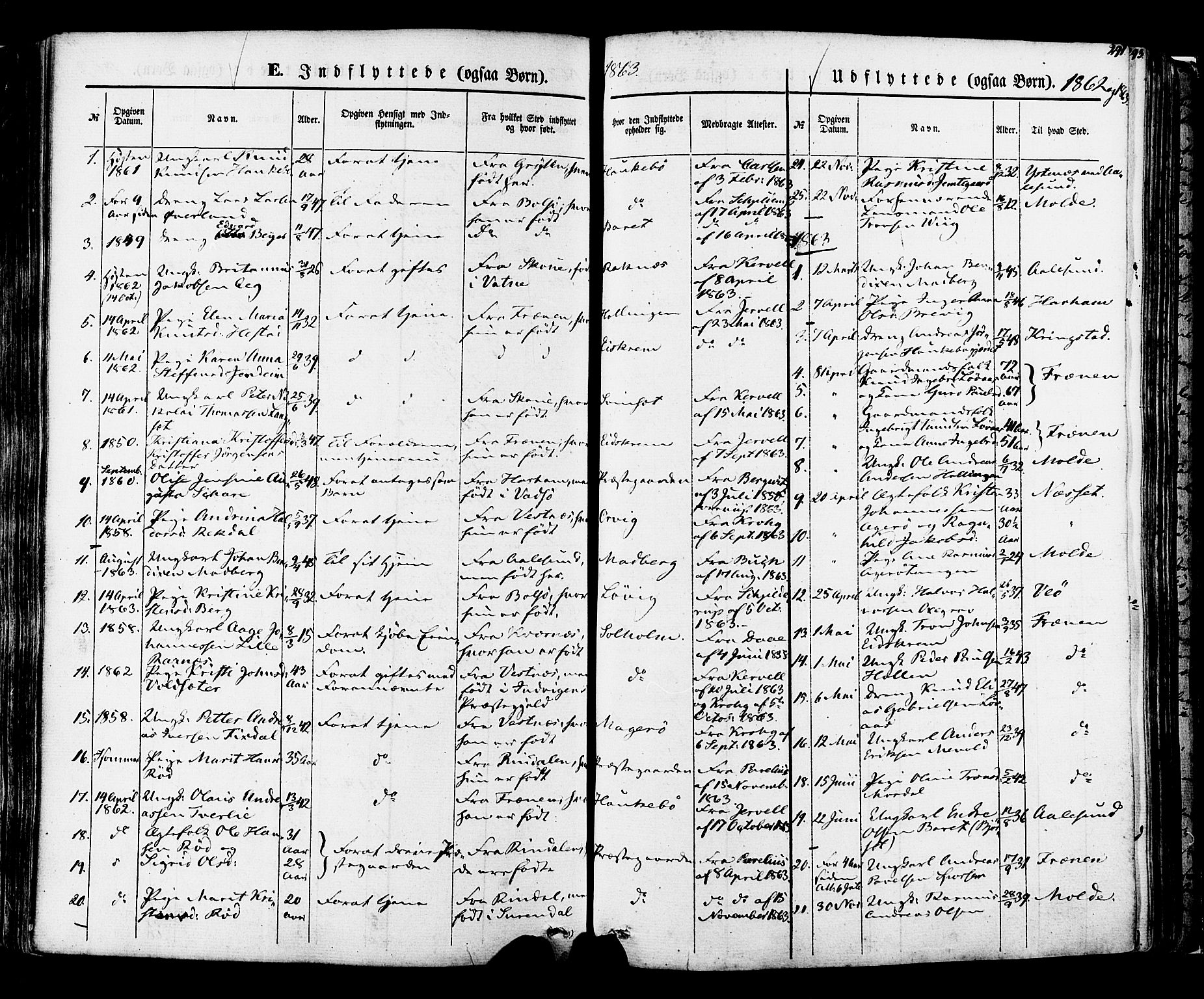 Ministerialprotokoller, klokkerbøker og fødselsregistre - Møre og Romsdal, AV/SAT-A-1454/560/L0719: Parish register (official) no. 560A03, 1845-1872, p. 291