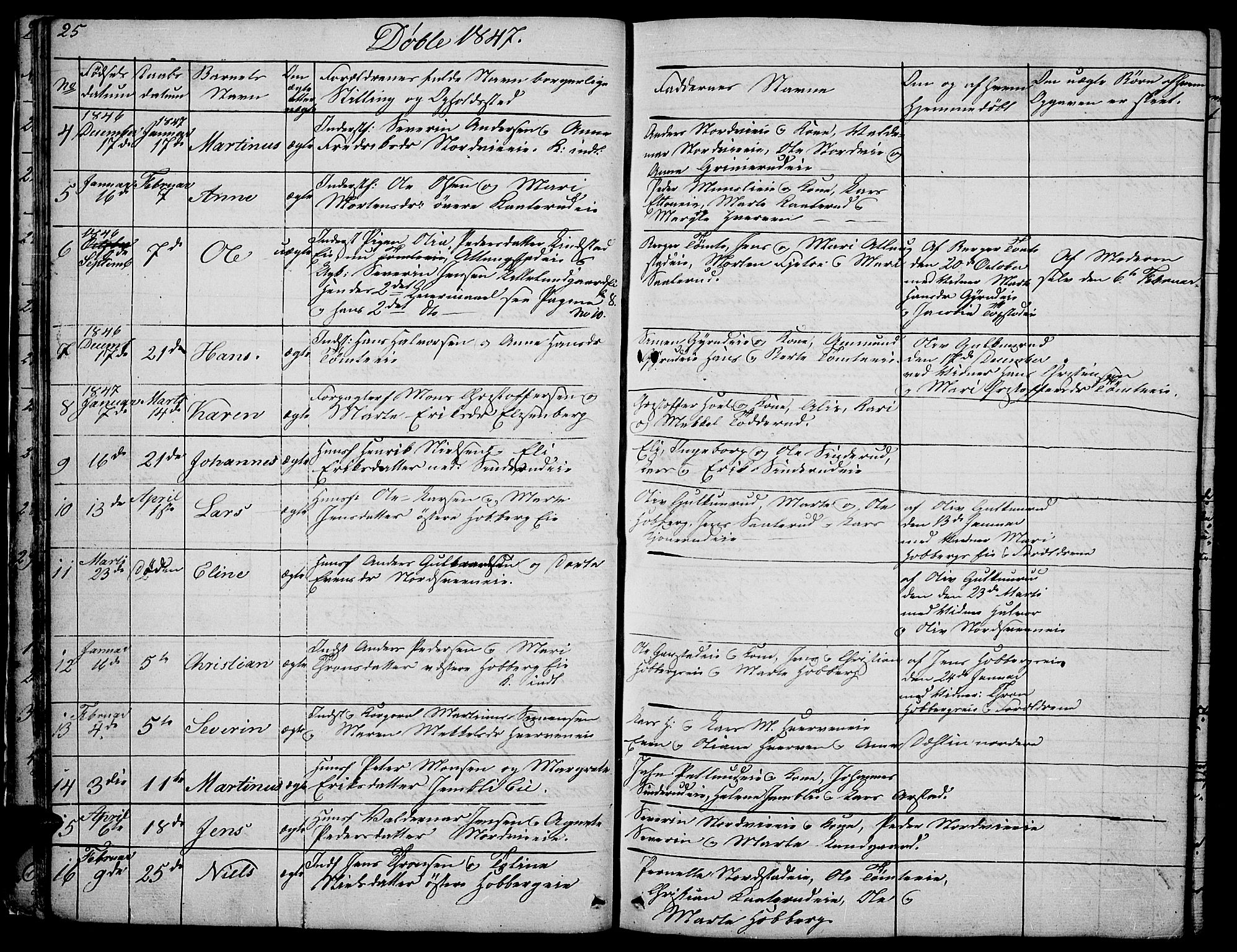 Stange prestekontor, AV/SAH-PREST-002/L/L0002: Parish register (copy) no. 2, 1838-1879, p. 25