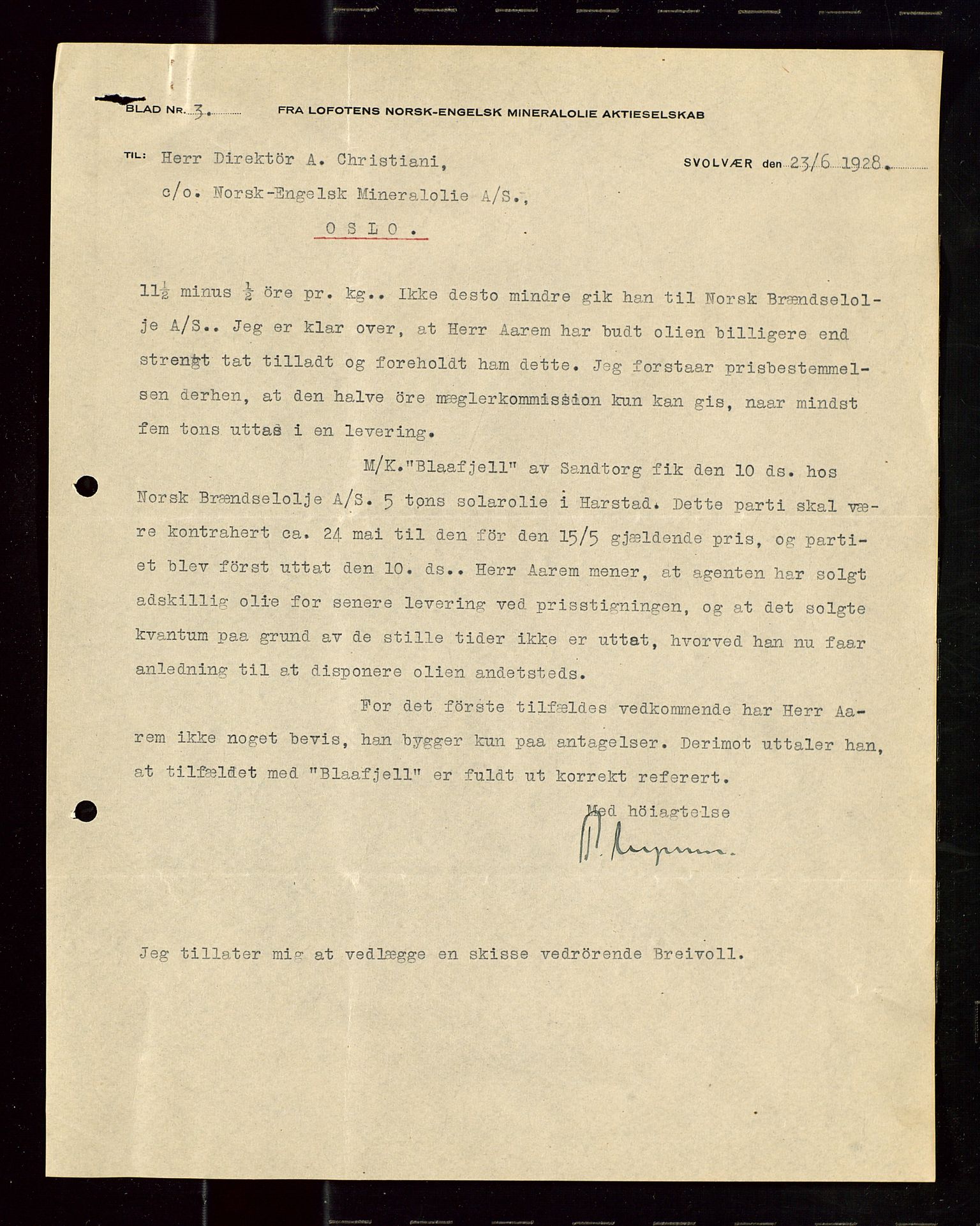 Pa 1521 - A/S Norske Shell, AV/SAST-A-101915/E/Ea/Eaa/L0023: Sjefskorrespondanse, 1928, p. 26