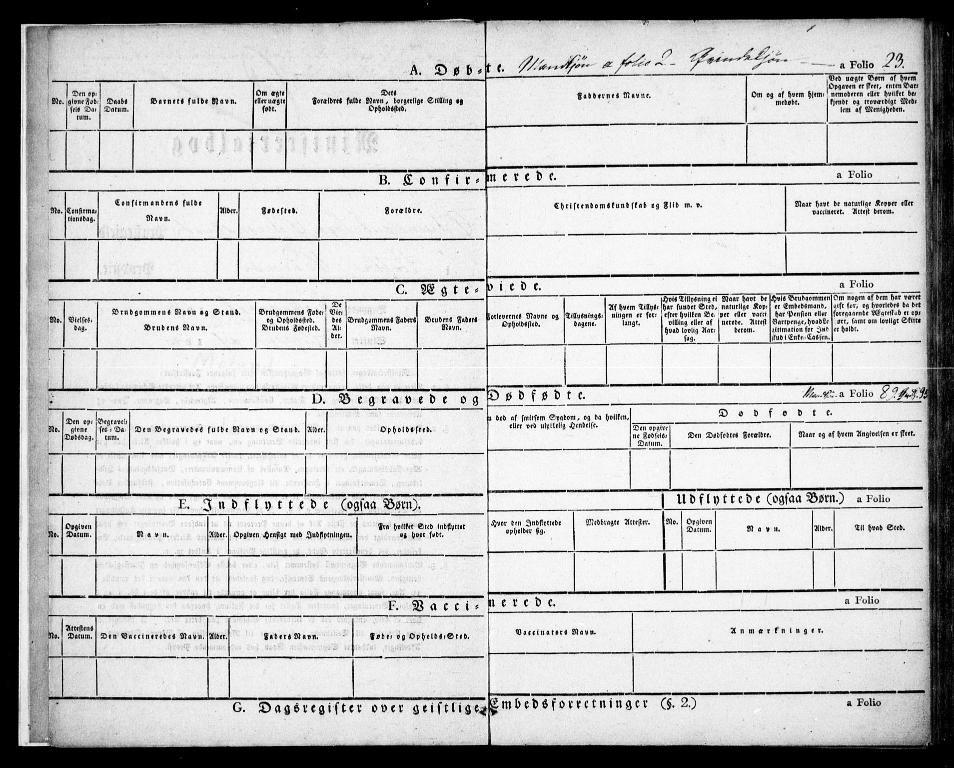 Austre Moland sokneprestkontor, SAK/1111-0001/F/Fa/Faa/L0006: Parish register (official) no. A 6, 1837-1846