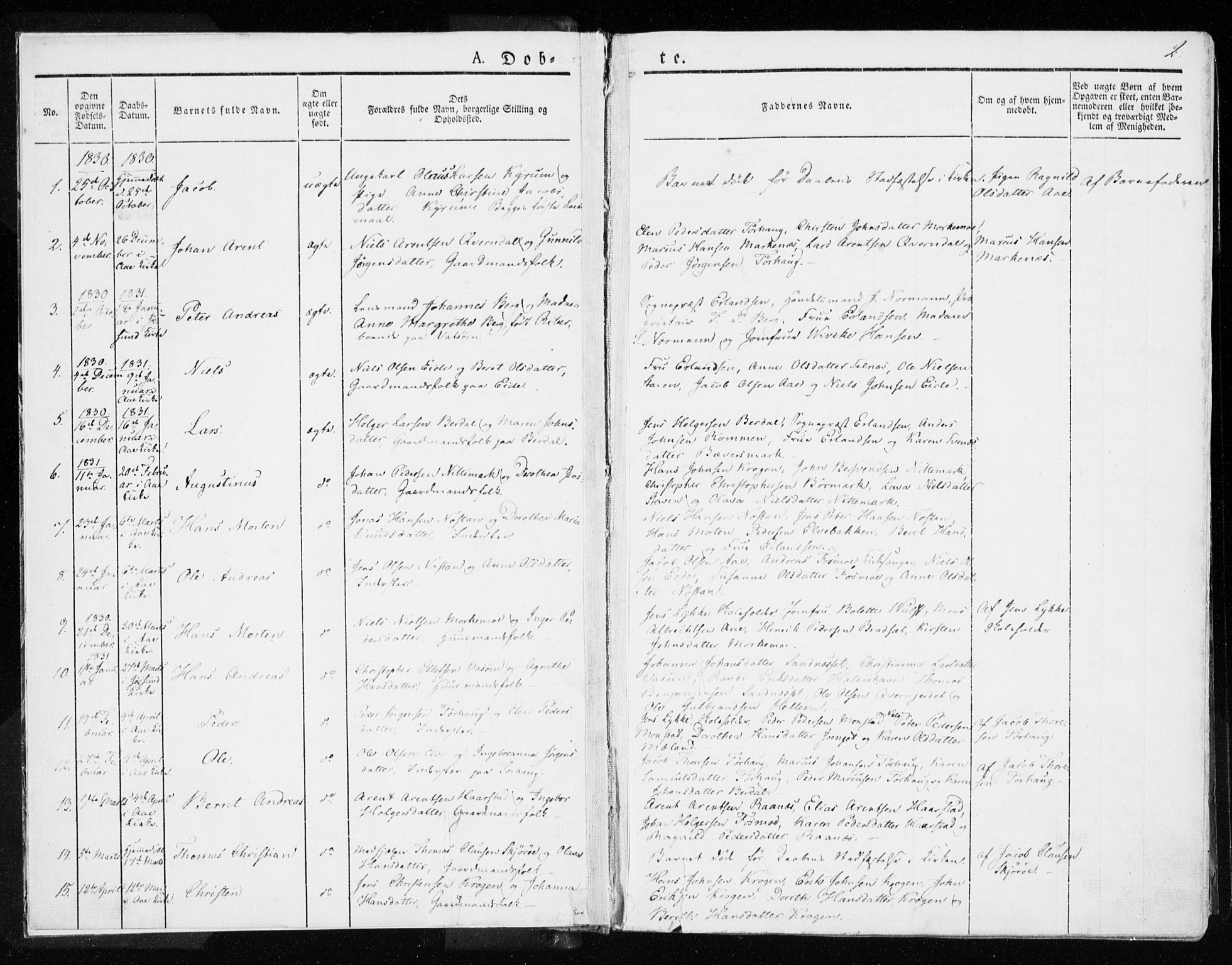 Ministerialprotokoller, klokkerbøker og fødselsregistre - Sør-Trøndelag, SAT/A-1456/655/L0676: Parish register (official) no. 655A05, 1830-1847, p. 2