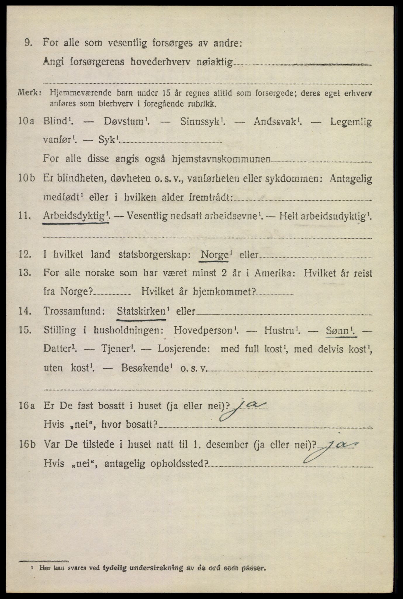 SAKO, 1920 census for Hole, 1920, p. 3560