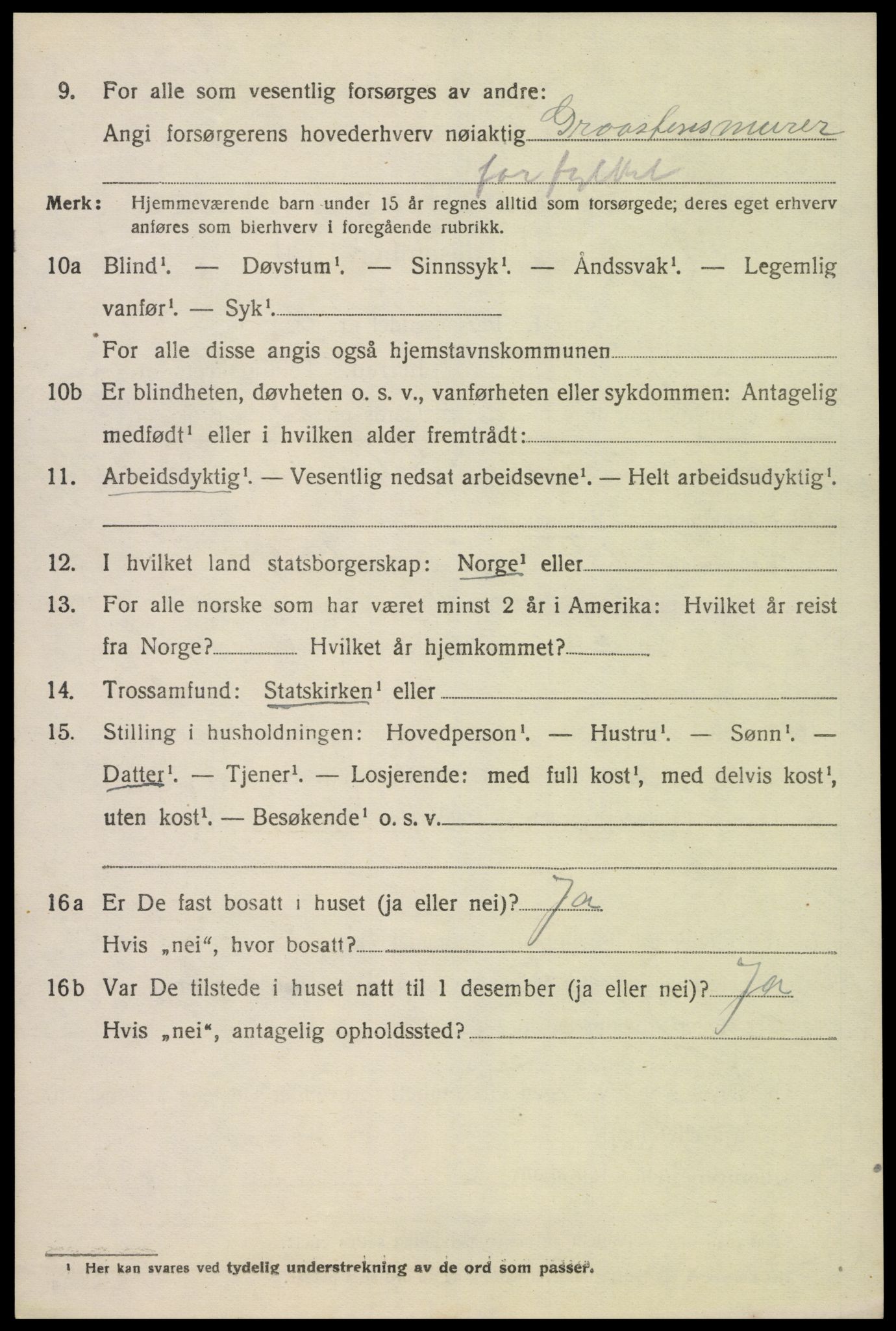 SAK, 1920 census for Gjøvdal, 1920, p. 845