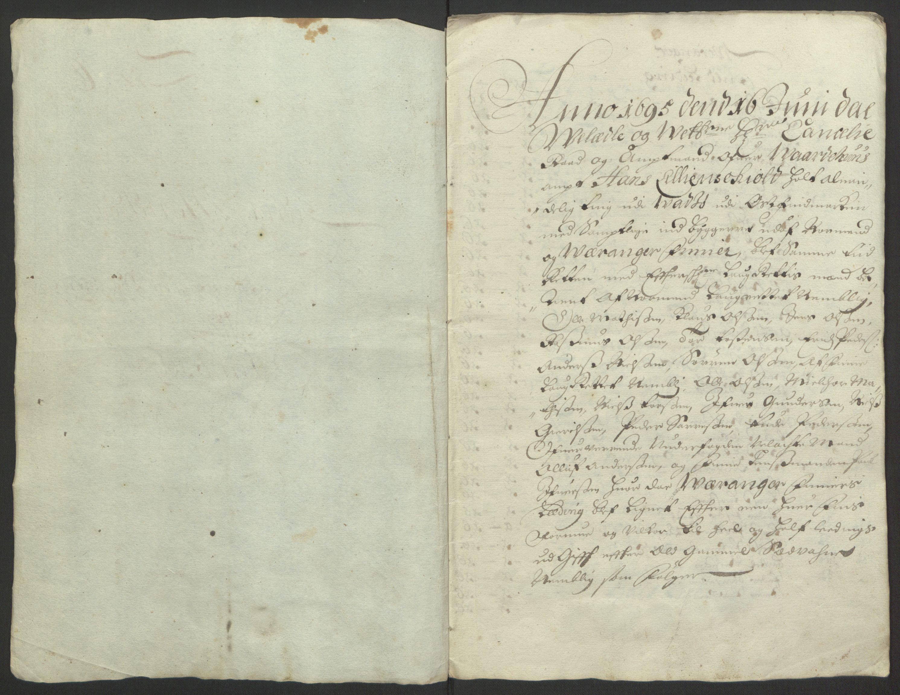 Rentekammeret inntil 1814, Reviderte regnskaper, Fogderegnskap, RA/EA-4092/R69/L4851: Fogderegnskap Finnmark/Vardøhus, 1691-1700, p. 251