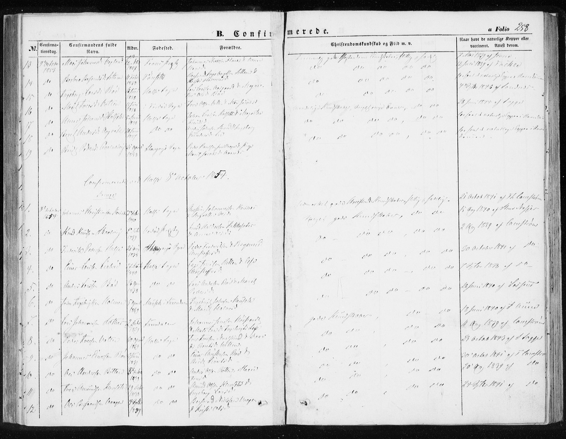 Ministerialprotokoller, klokkerbøker og fødselsregistre - Møre og Romsdal, SAT/A-1454/576/L0883: Parish register (official) no. 576A01, 1849-1865, p. 258