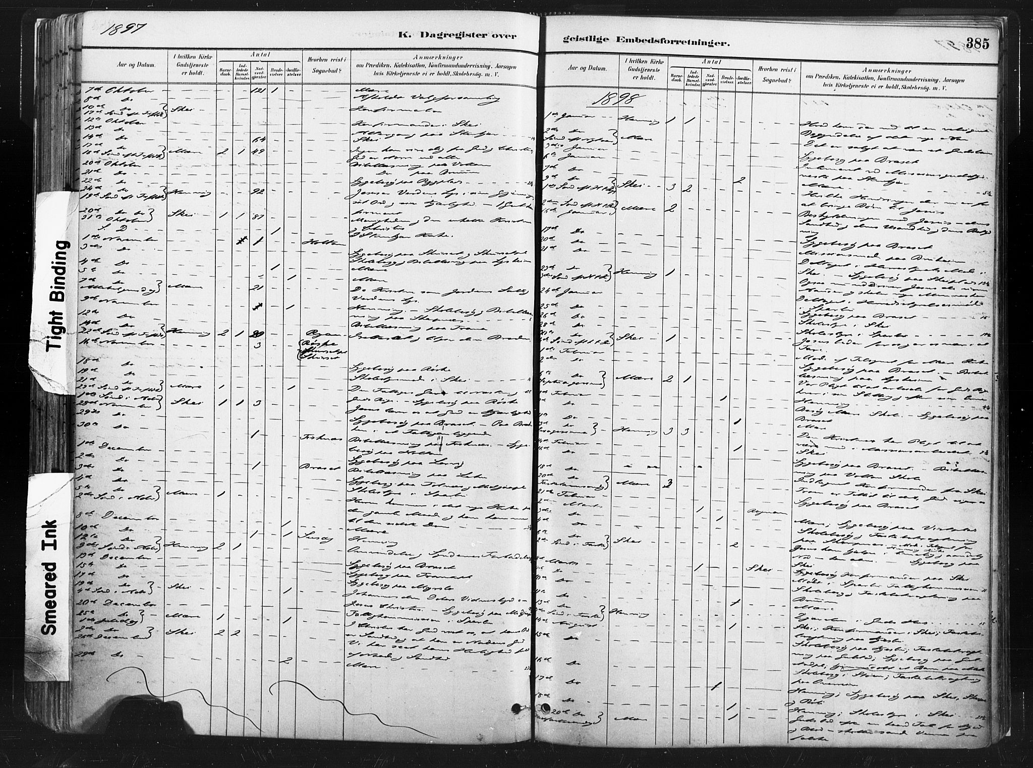 Ministerialprotokoller, klokkerbøker og fødselsregistre - Nord-Trøndelag, SAT/A-1458/735/L0351: Parish register (official) no. 735A10, 1884-1908, p. 385