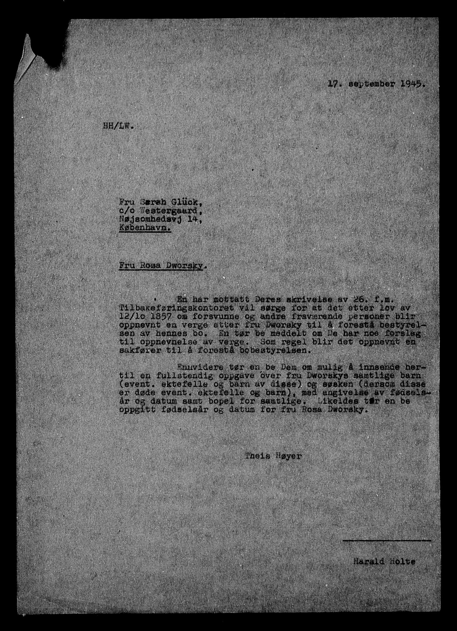 Justisdepartementet, Tilbakeføringskontoret for inndratte formuer, AV/RA-S-1564/H/Hc/Hcc/L0932: --, 1945-1947, p. 70