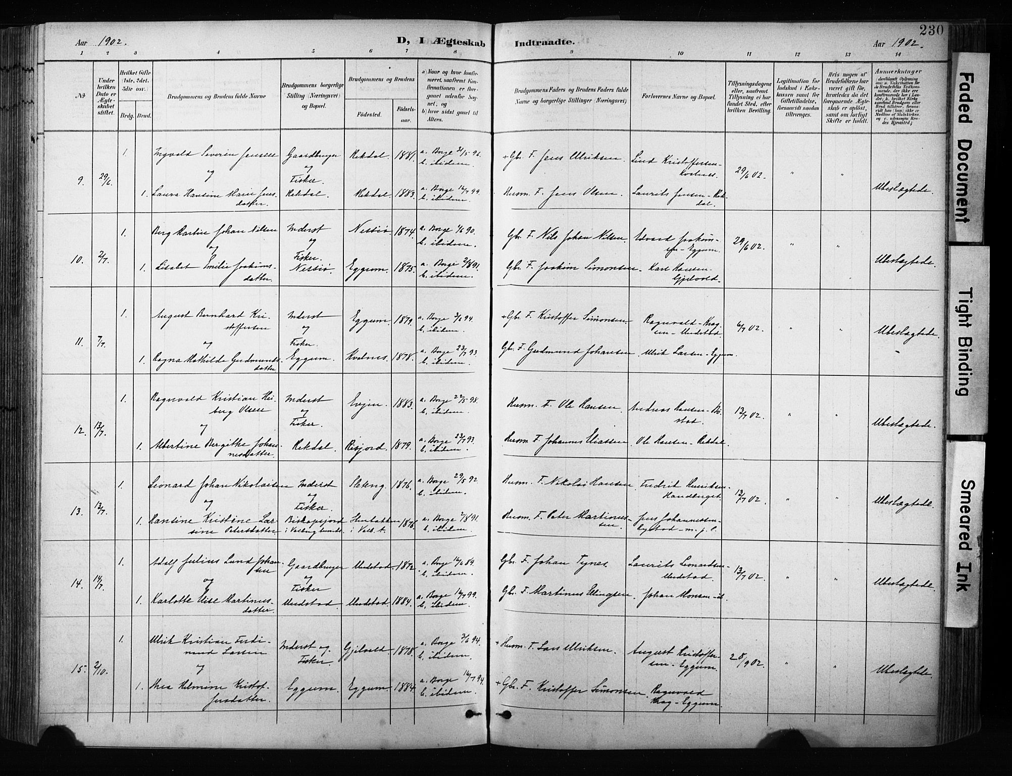 Ministerialprotokoller, klokkerbøker og fødselsregistre - Nordland, AV/SAT-A-1459/880/L1134: Parish register (official) no. 880A08, 1899-1908, p. 230