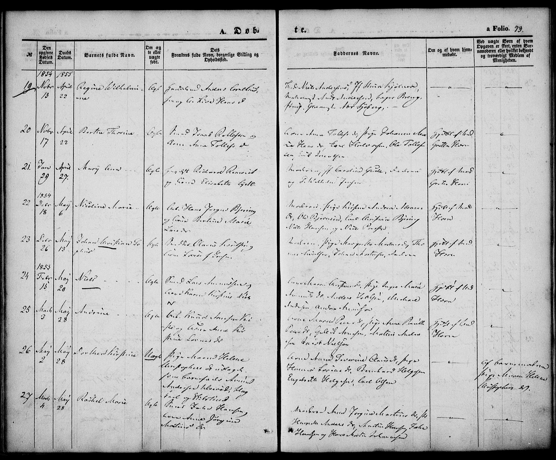 Larvik kirkebøker, SAKO/A-352/F/Fb/L0003: Parish register (official) no. II 3, 1842-1856, p. 73