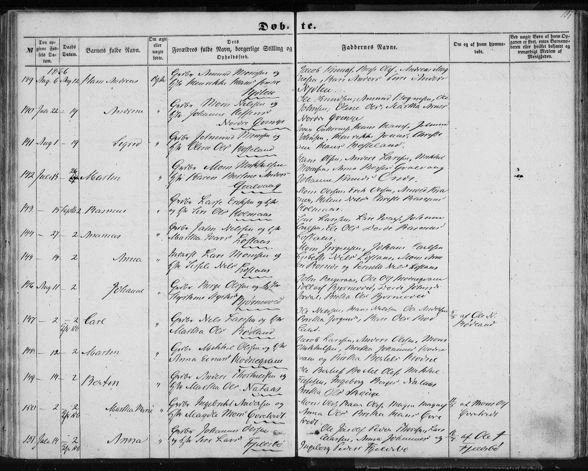 Lindås Sokneprestembete, AV/SAB-A-76701/H/Haa/Haaa/L0011: Parish register (official) no. A 11, 1854-1869, p. 197