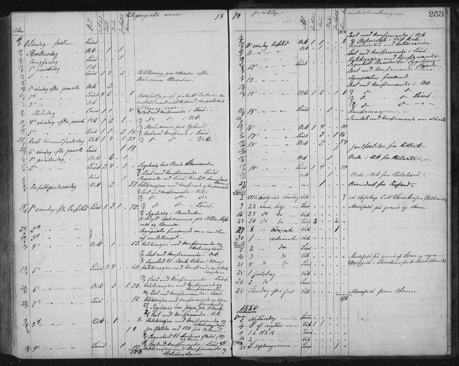 Ministerialprotokoller, klokkerbøker og fødselsregistre - Nord-Trøndelag, SAT/A-1458/771/L0596: Parish register (official) no. 771A03, 1870-1884, p. 253