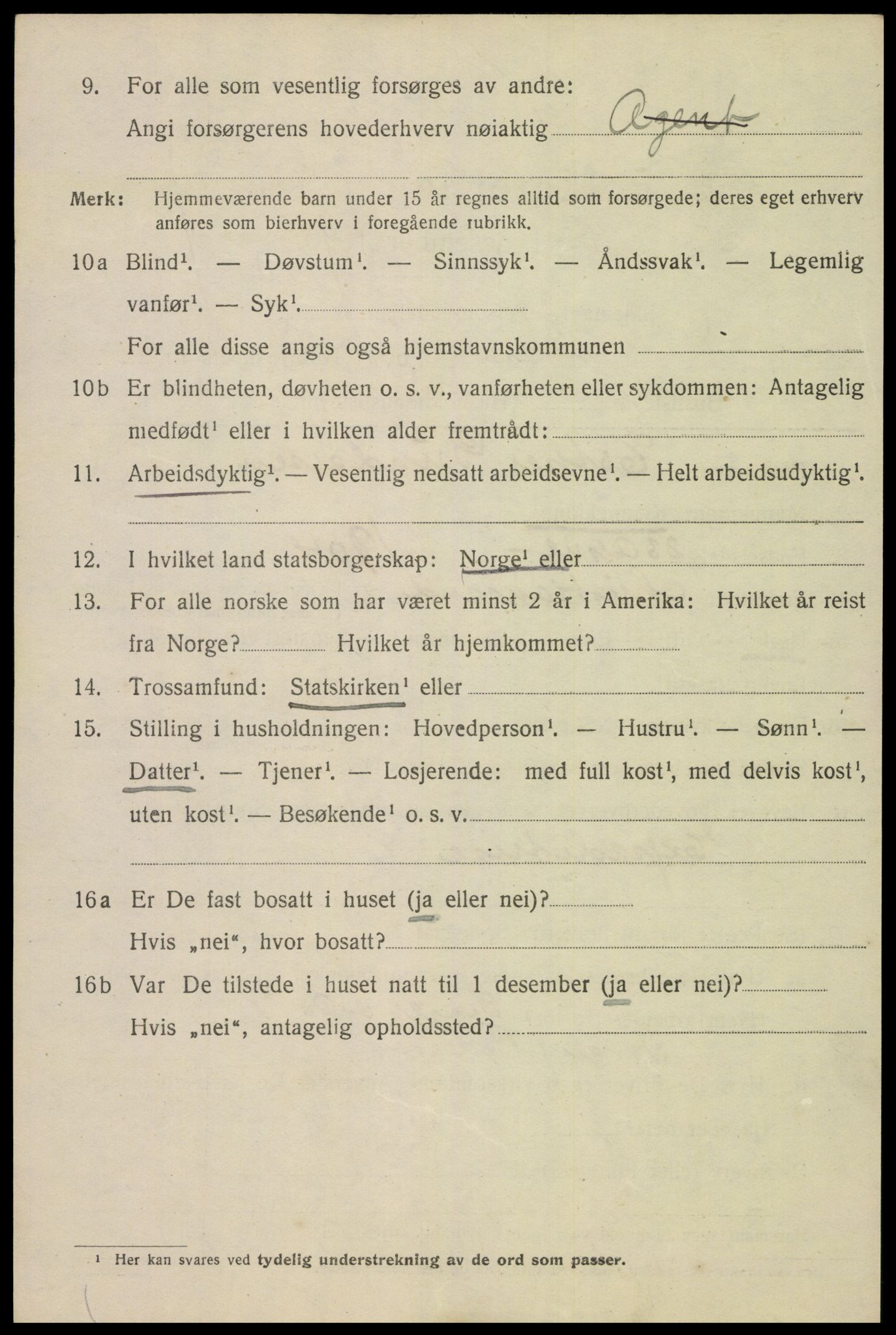 SAK, 1920 census for Kristiansand, 1920, p. 30040