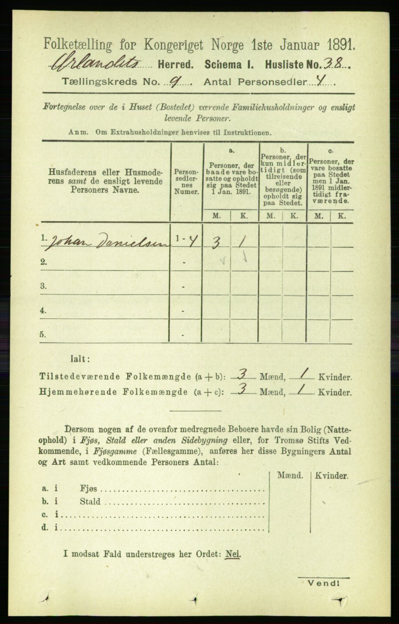 RA, 1891 census for 1621 Ørland, 1891, p. 3784