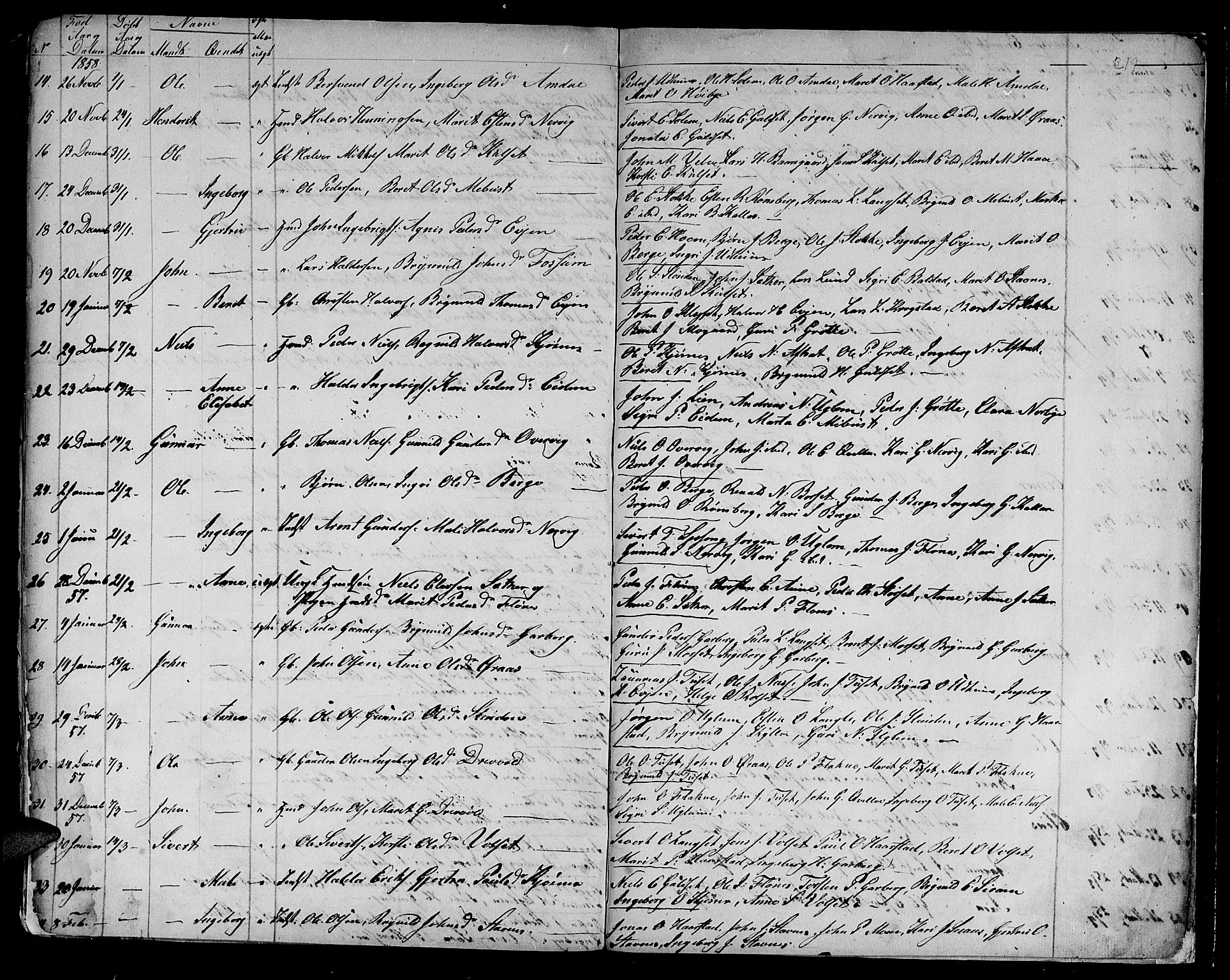 Ministerialprotokoller, klokkerbøker og fødselsregistre - Sør-Trøndelag, AV/SAT-A-1456/695/L1154: Parish register (copy) no. 695C05, 1842-1858, p. 219