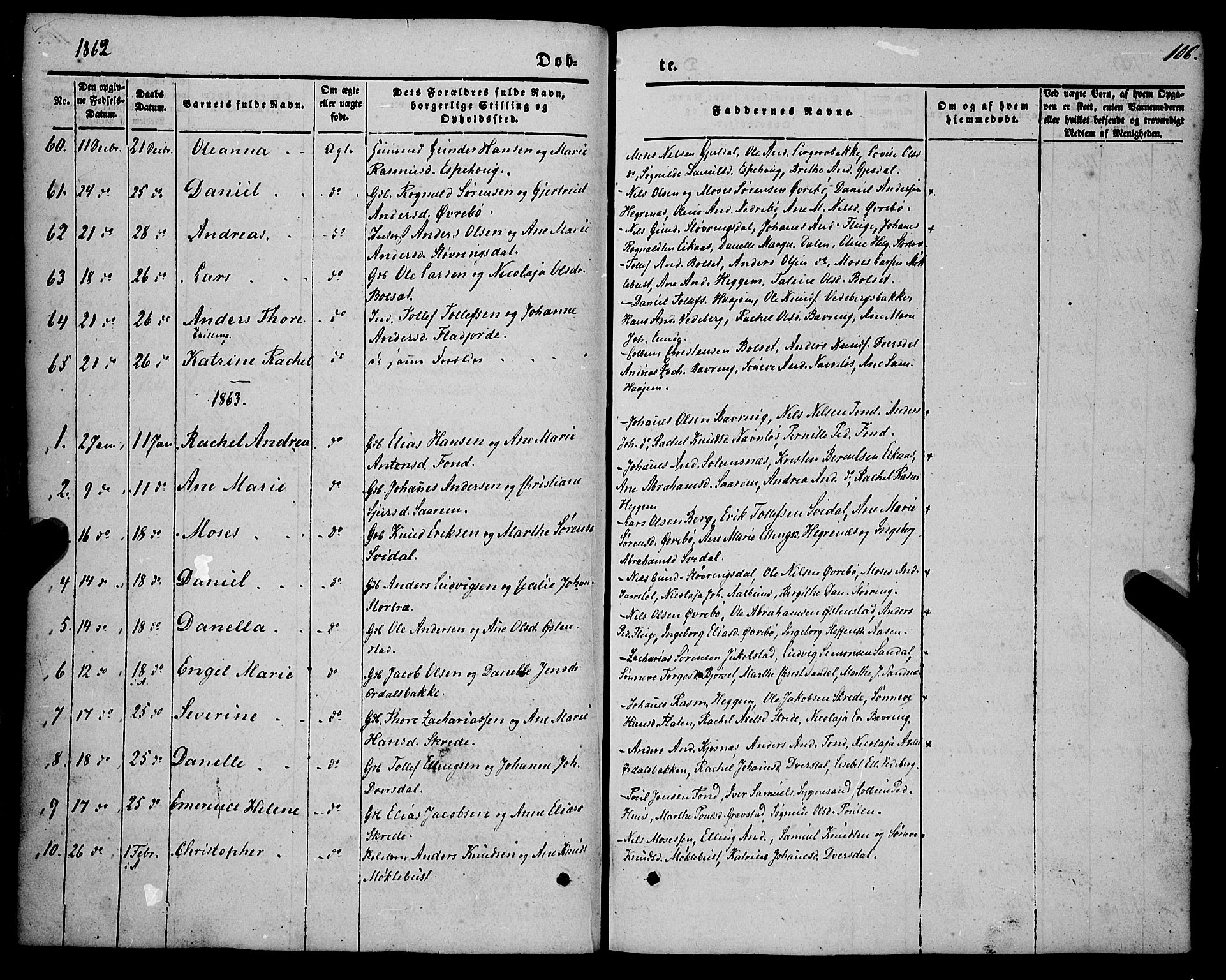 Jølster sokneprestembete, SAB/A-80701/H/Haa/Haaa/L0010: Parish register (official) no. A 10, 1847-1865, p. 106