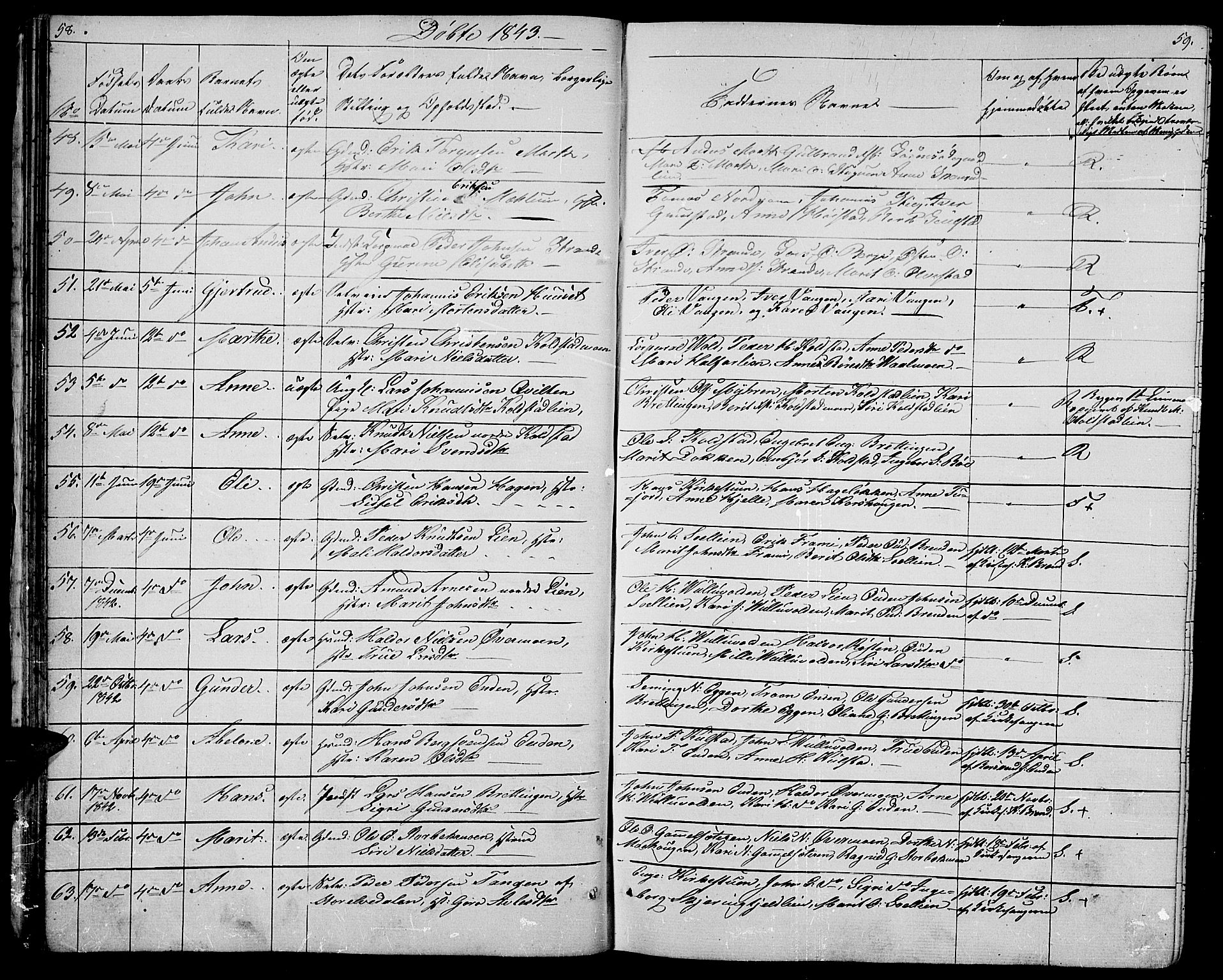 Ringebu prestekontor, AV/SAH-PREST-082/H/Ha/Hab/L0002: Parish register (copy) no. 2, 1839-1853, p. 58-59
