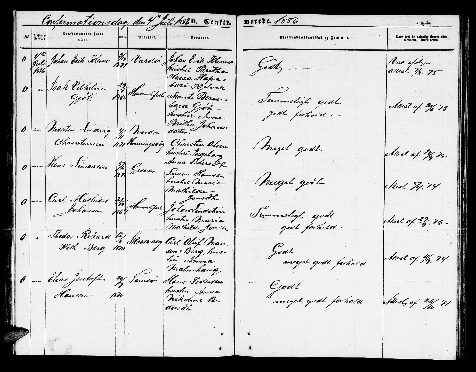 Måsøy sokneprestkontor, AV/SATØ-S-1348/H/Hb/L0003klokker: Parish register (copy) no. 3, 1861-1886