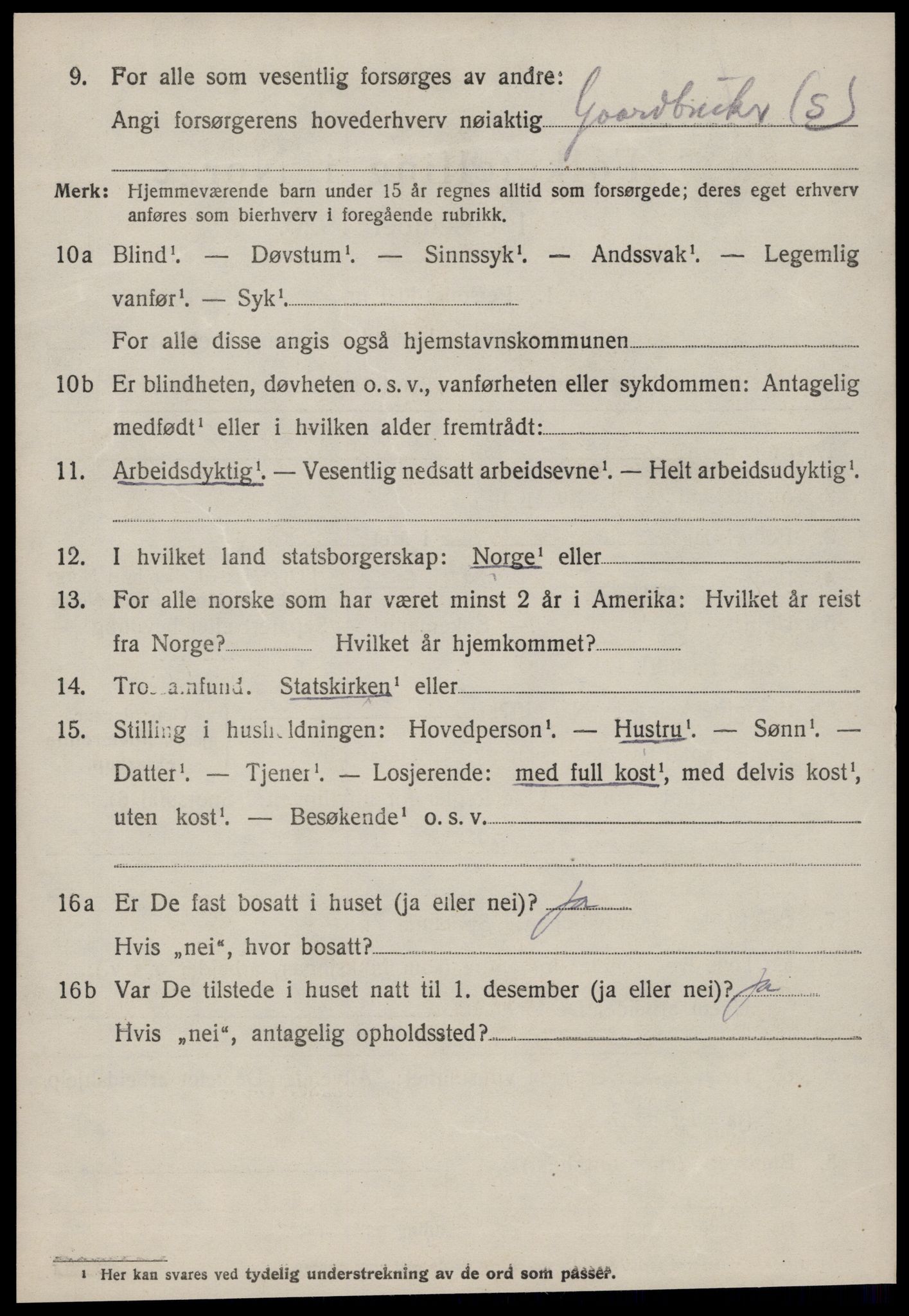 SAT, 1920 census for Aure, 1920, p. 4829