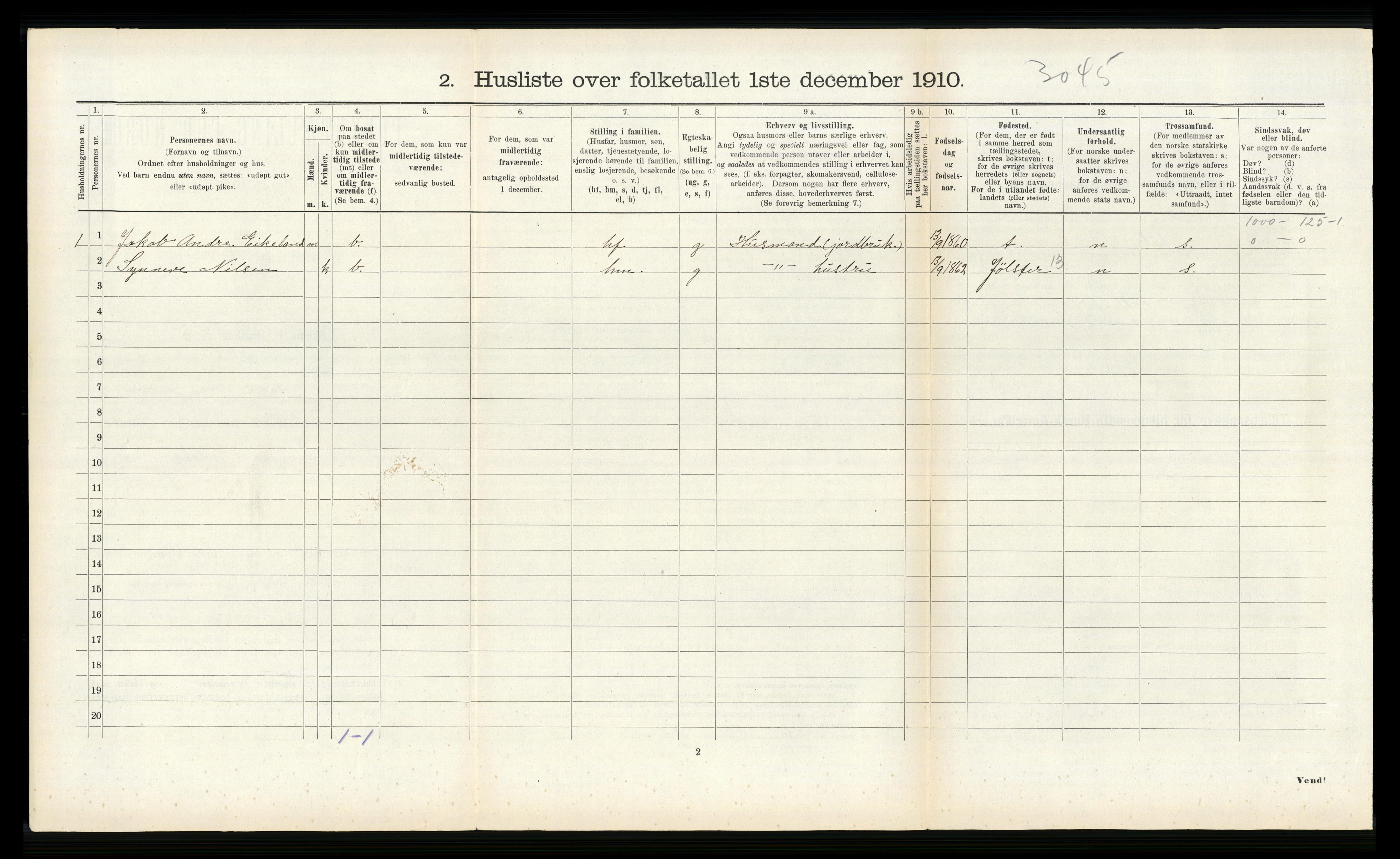 RA, 1910 census for Førde, 1910, p. 372