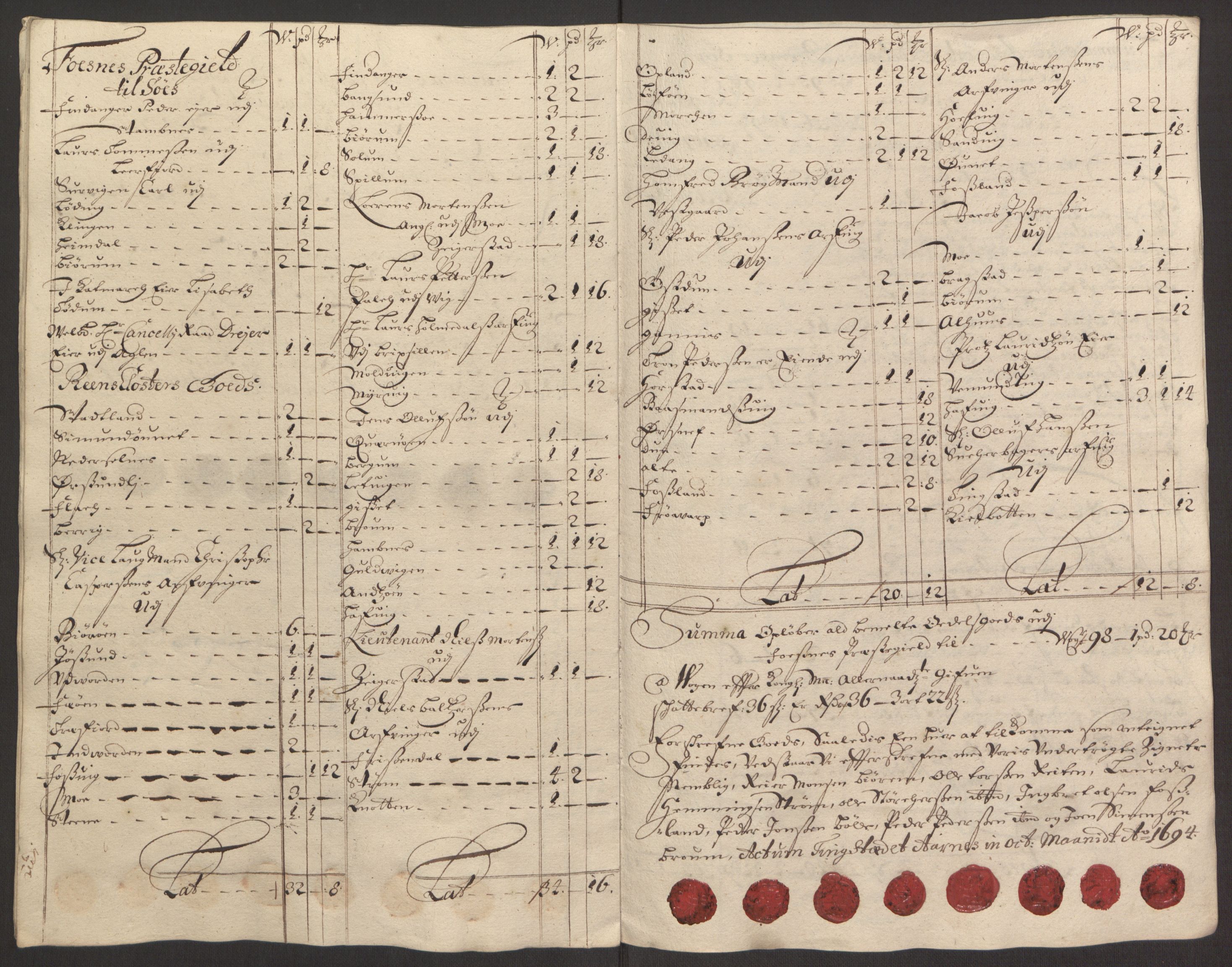 Rentekammeret inntil 1814, Reviderte regnskaper, Fogderegnskap, AV/RA-EA-4092/R64/L4424: Fogderegnskap Namdal, 1692-1695, p. 349