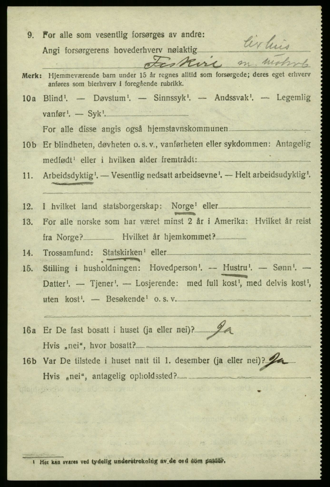 SAB, 1920 census for Herdla, 1920, p. 5444