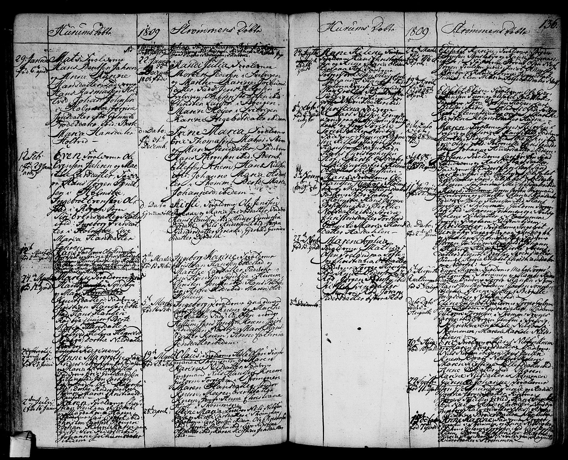 Hurum kirkebøker, AV/SAKO-A-229/F/Fa/L0007: Parish register (official) no. 7, 1771-1810, p. 136