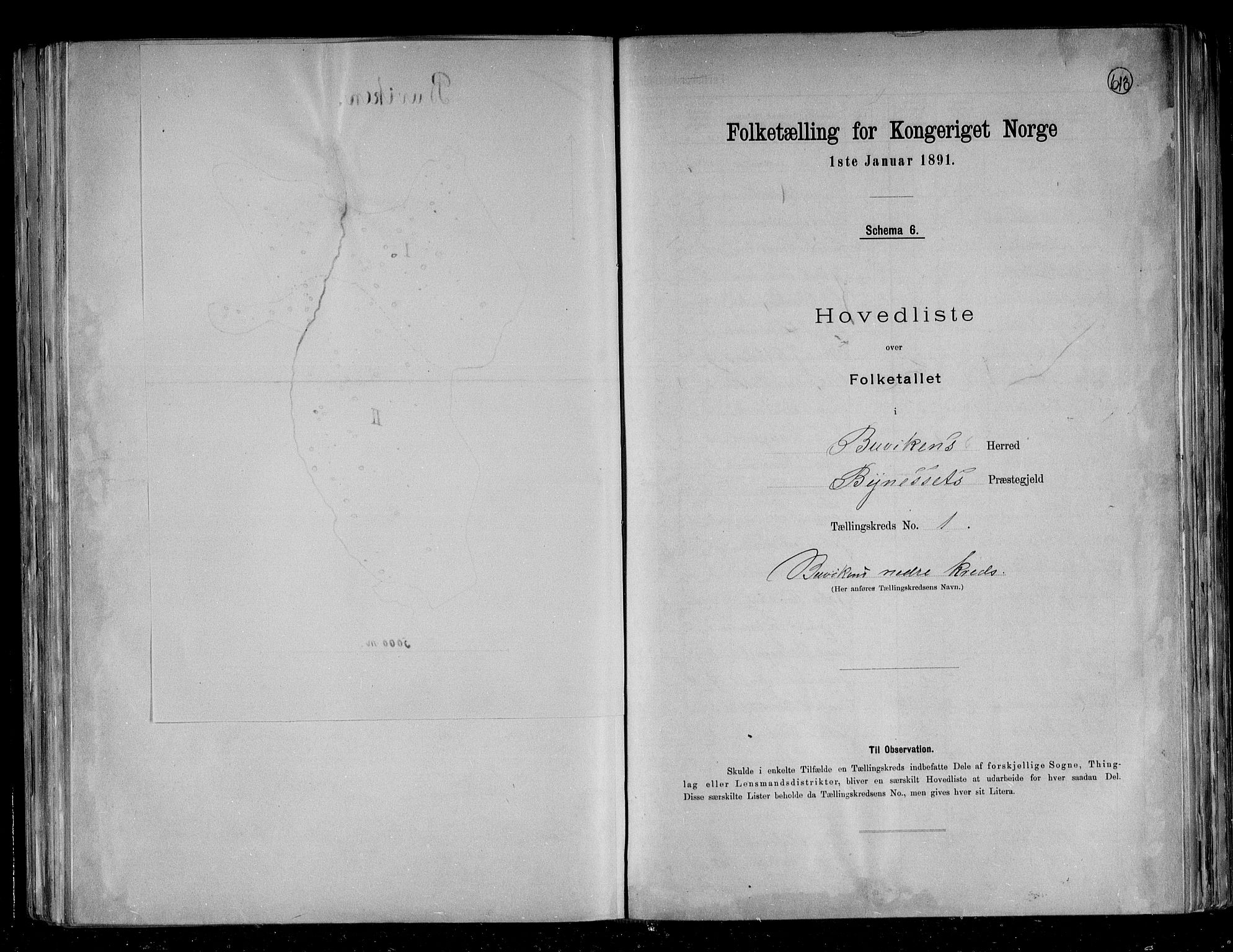 RA, 1891 census for 1656 Buvik, 1891, p. 5