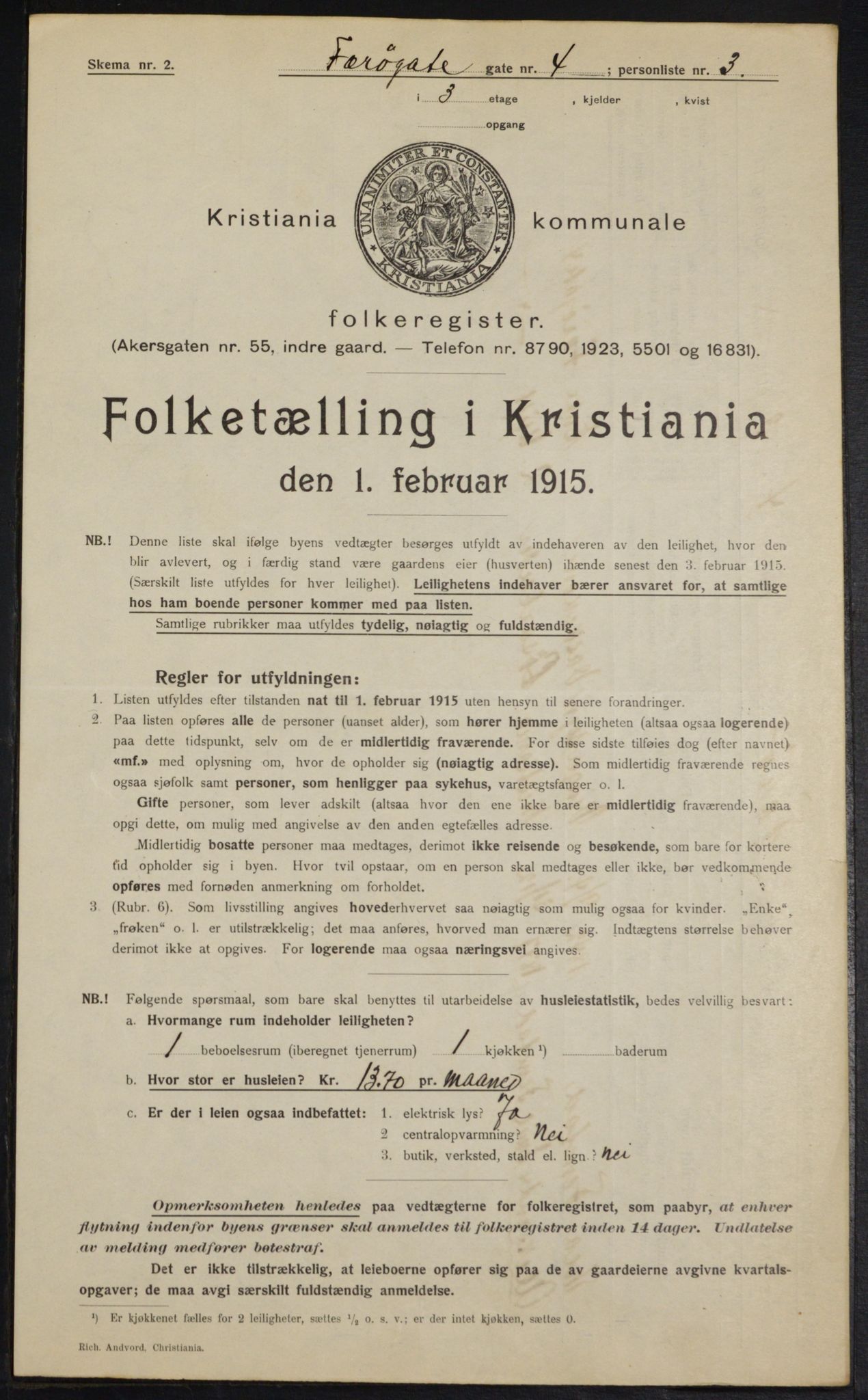 OBA, Municipal Census 1915 for Kristiania, 1915, p. 28158