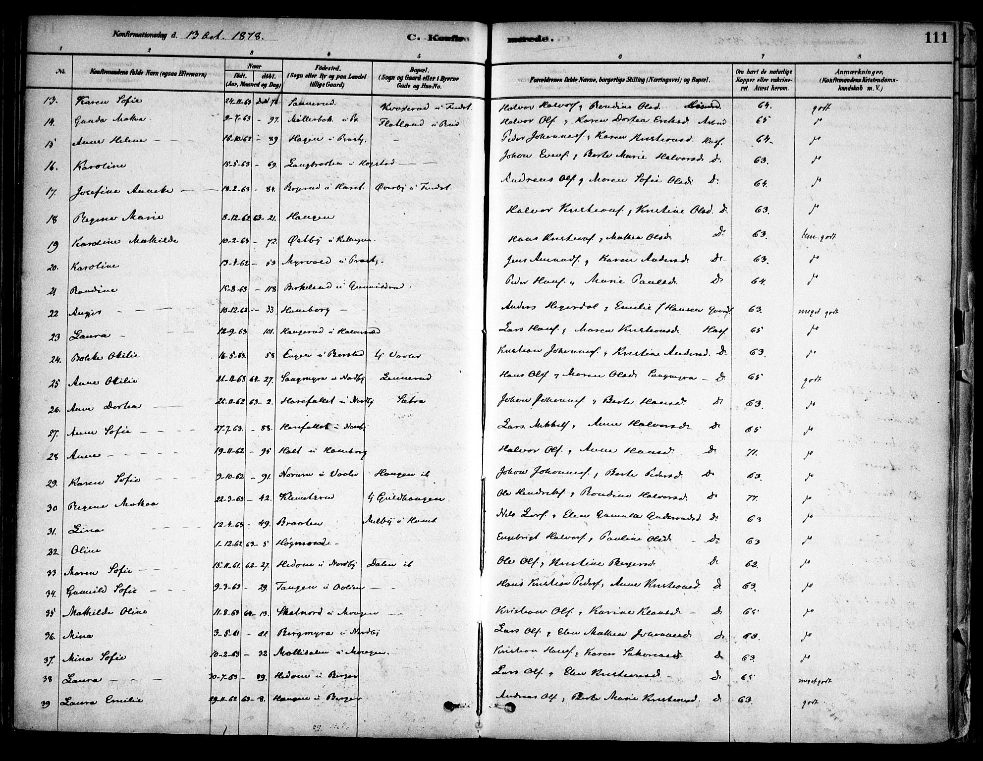 Aurskog prestekontor Kirkebøker, SAO/A-10304a/F/Fa/L0008: Parish register (official) no. I 8, 1878-1937, p. 111