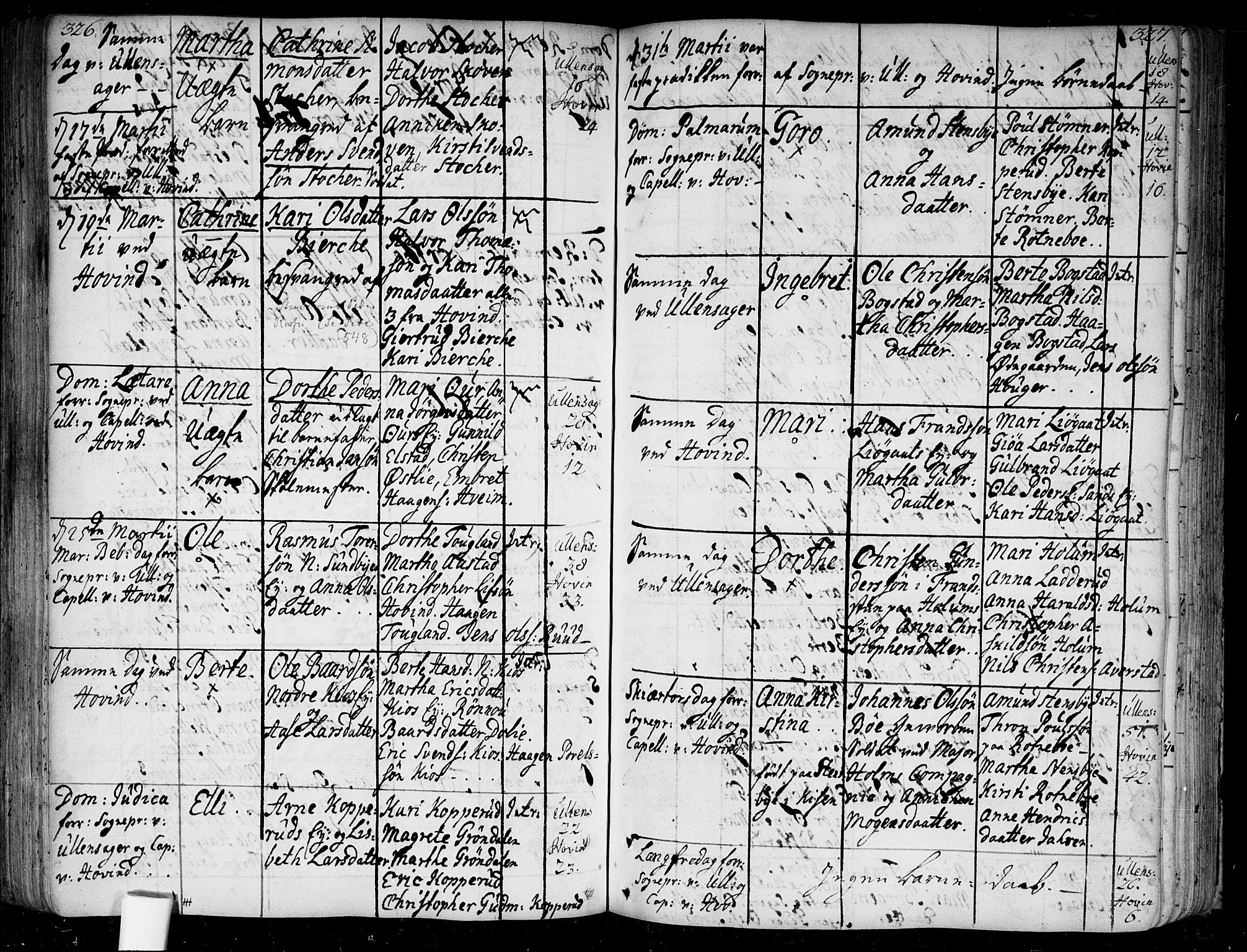 Ullensaker prestekontor Kirkebøker, AV/SAO-A-10236a/F/Fa/L0005: Parish register (official) no. I 5, 1733-1762, p. 326-327