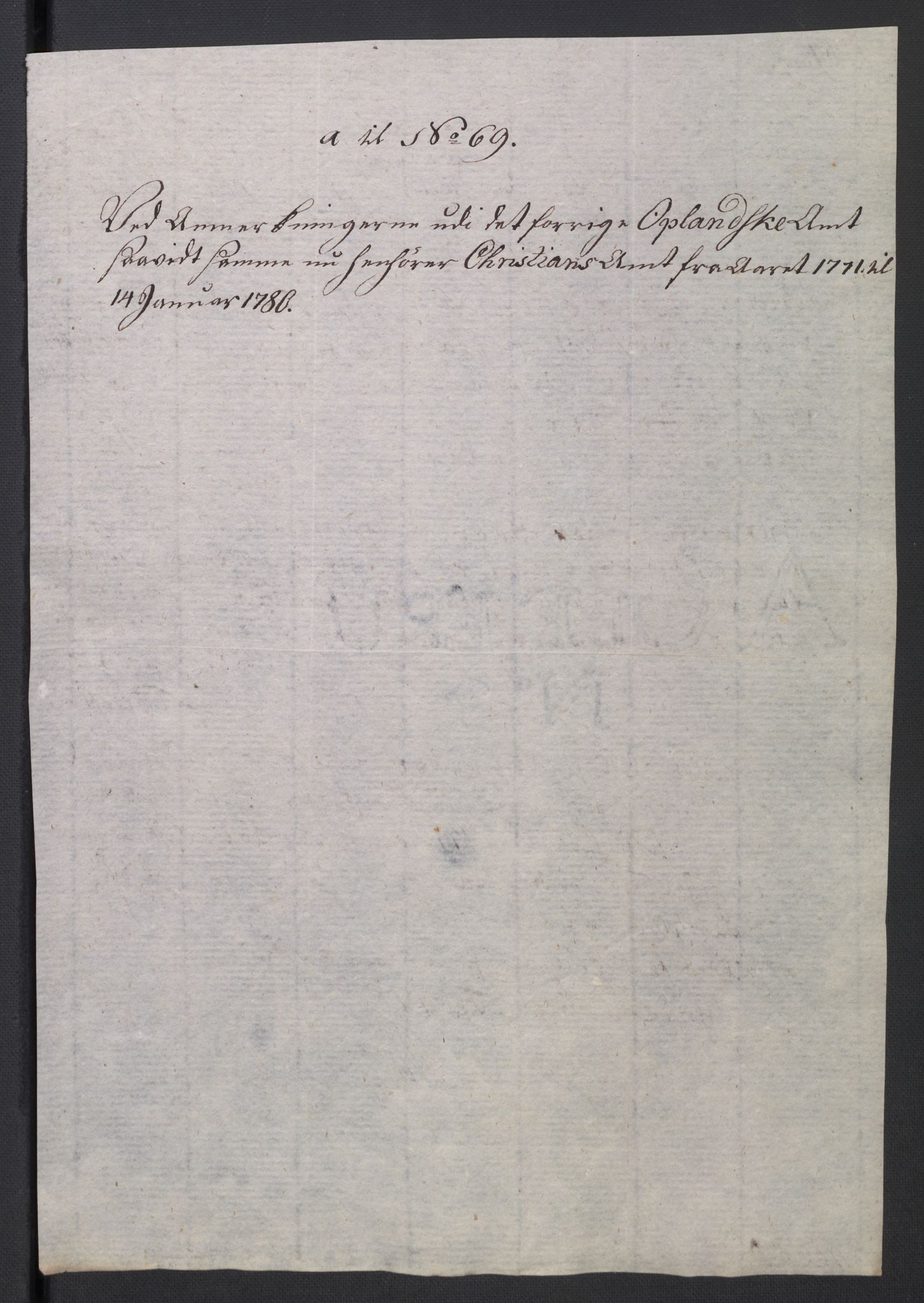 Rentekammeret inntil 1814, Reviderte regnskaper, Mindre regnskaper, AV/RA-EA-4068/Rb/L0014: Opplands amt, 1771-1779, p. 27