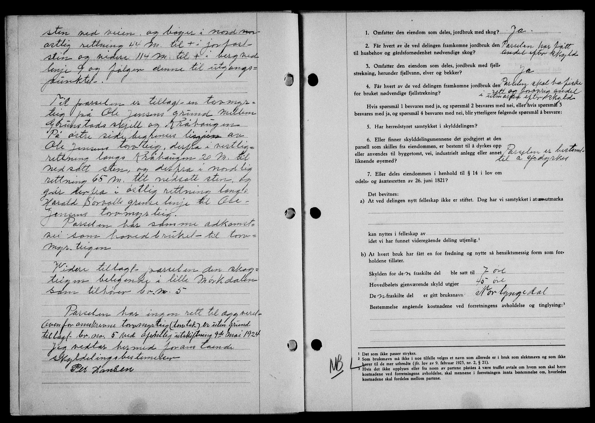 Lofoten sorenskriveri, SAT/A-0017/1/2/2C/L0013a: Mortgage book no. 13a, 1944-1946, Diary no: : 660/1945