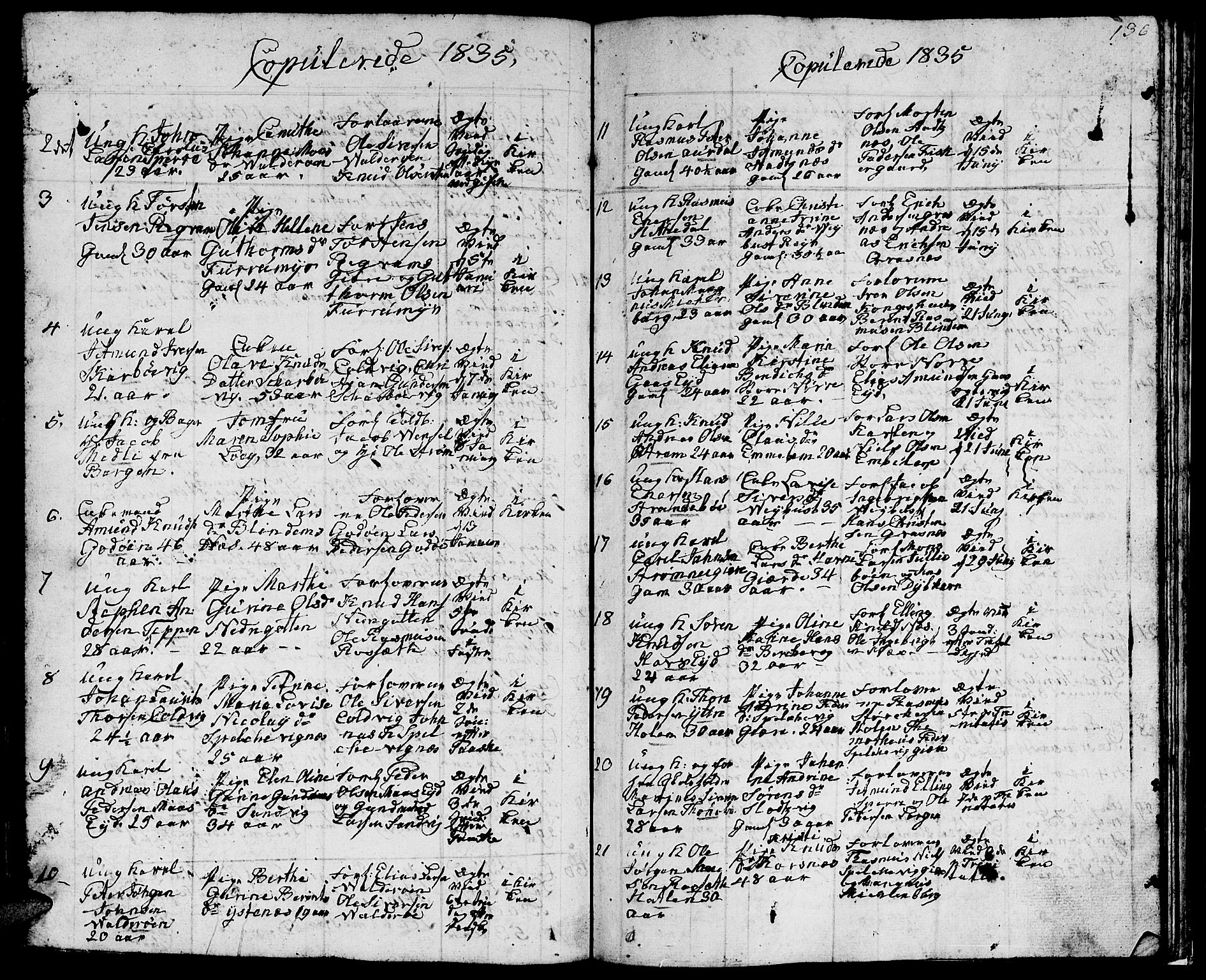 Ministerialprotokoller, klokkerbøker og fødselsregistre - Møre og Romsdal, AV/SAT-A-1454/528/L0425: Parish register (copy) no. 528C06, 1827-1840, p. 136