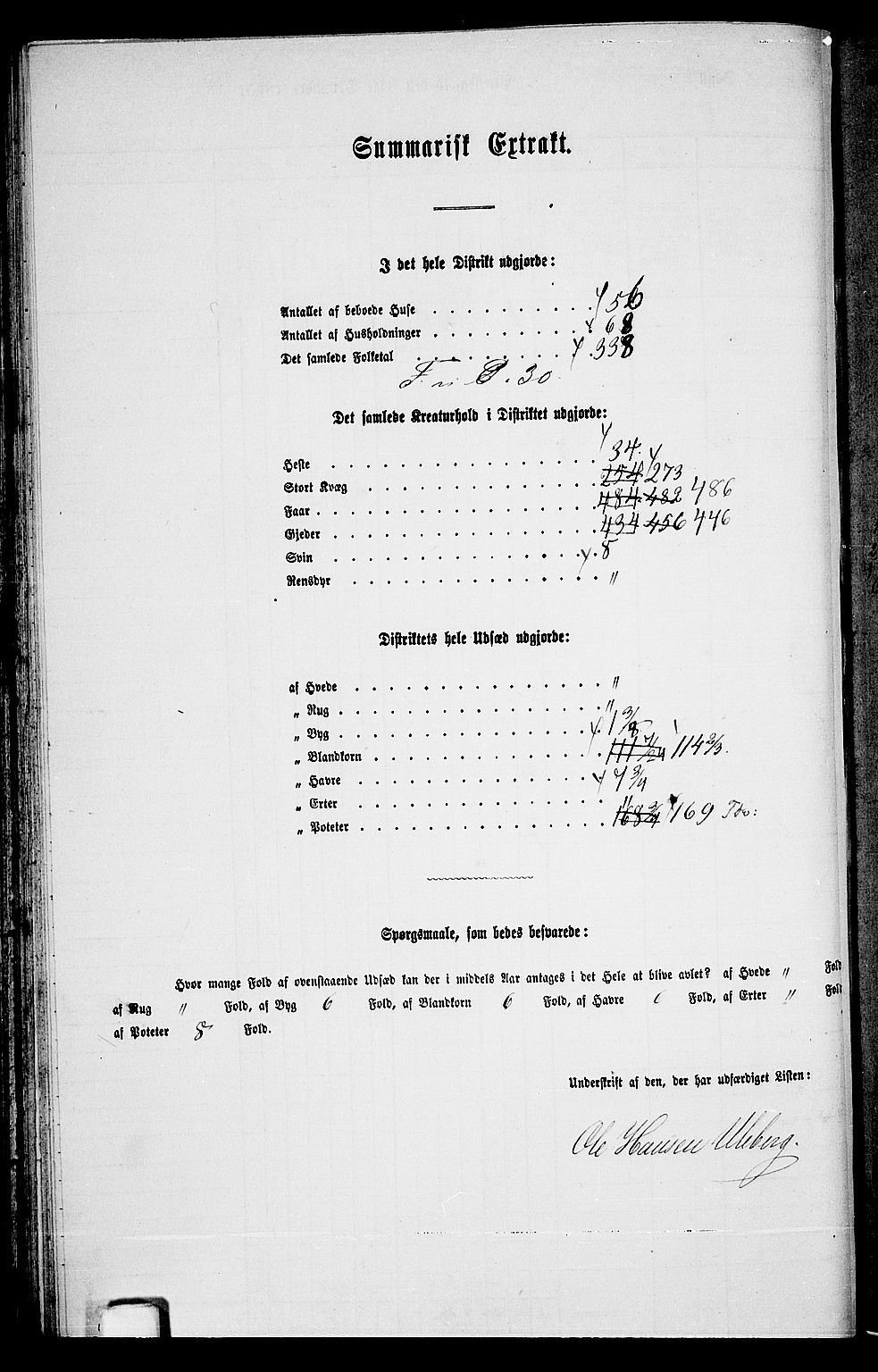 RA, 1865 census for Åseral, 1865, p. 56