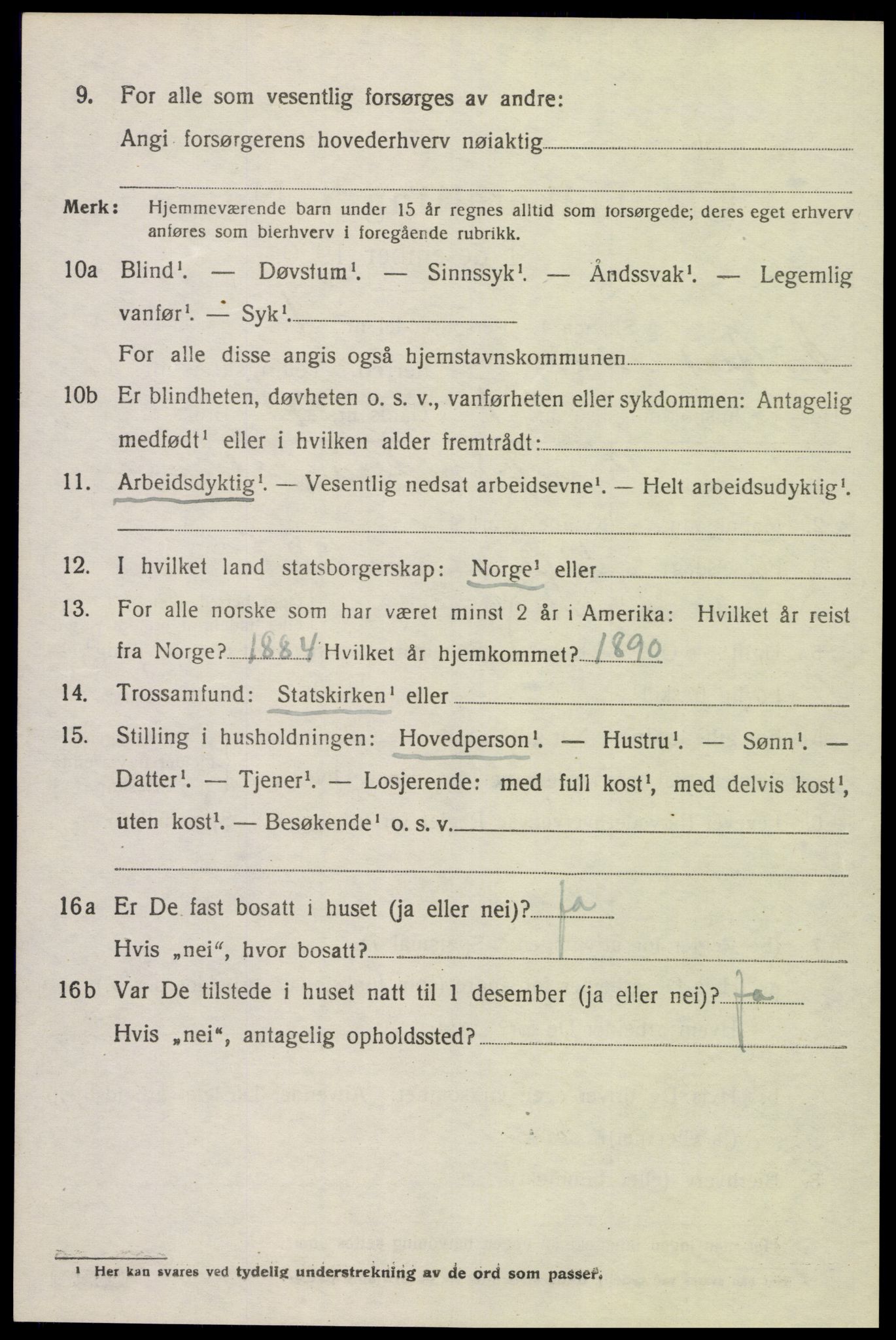 SAK, 1920 census for Sør-Audnedal, 1920, p. 6310