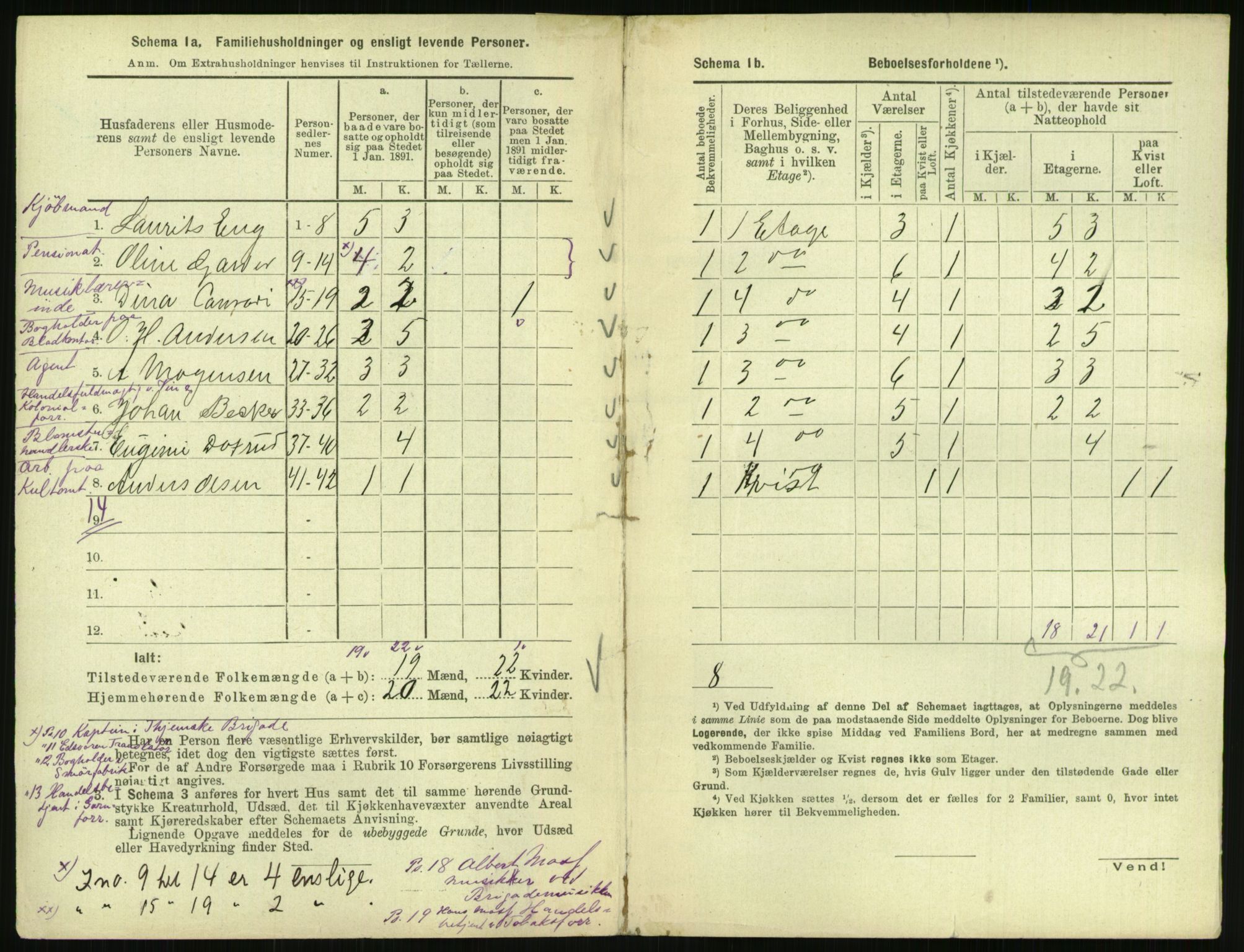 RA, 1891 census for 0301 Kristiania, 1891, p. 14308