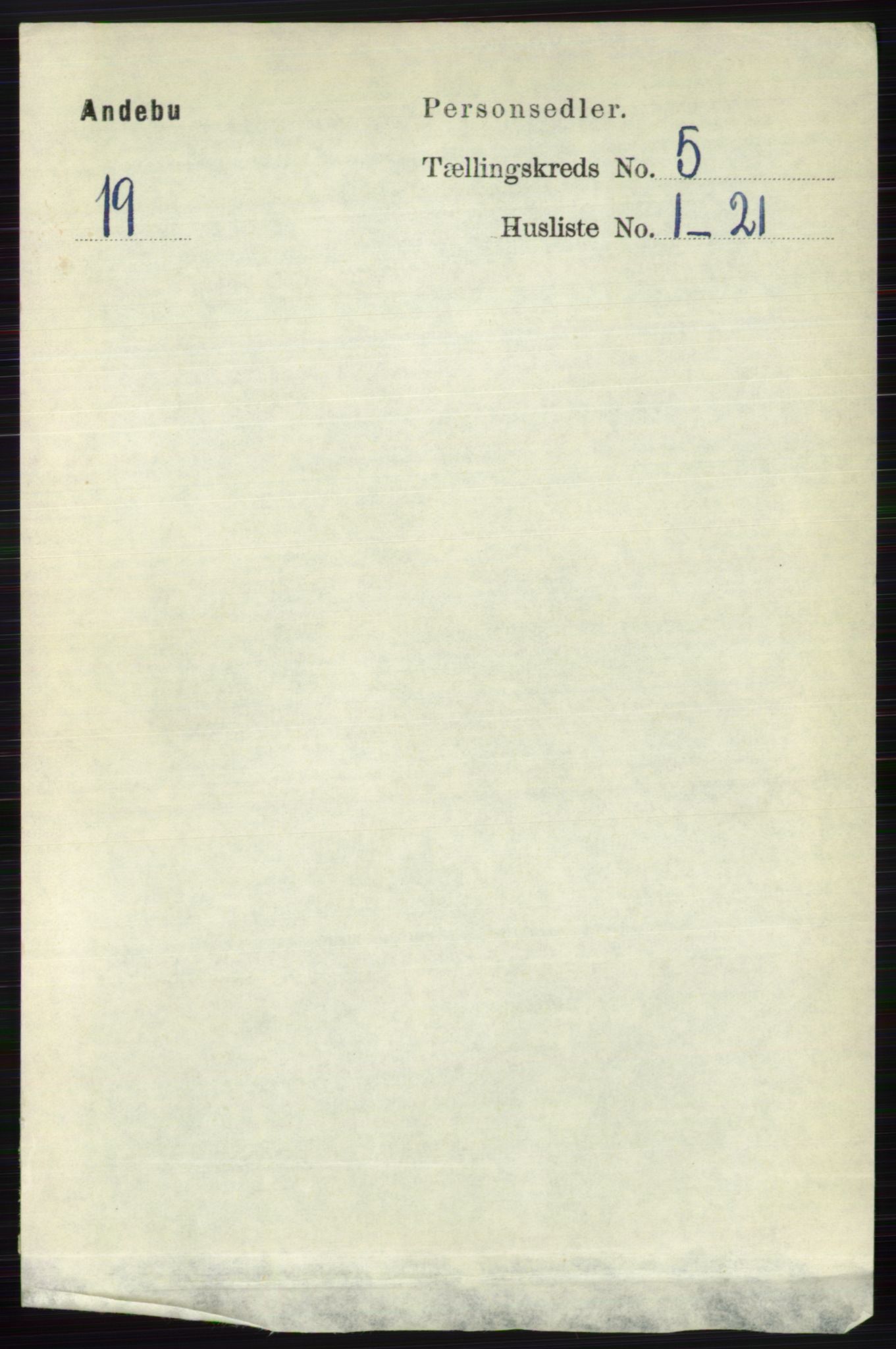 RA, 1891 census for 0719 Andebu, 1891, p. 2653