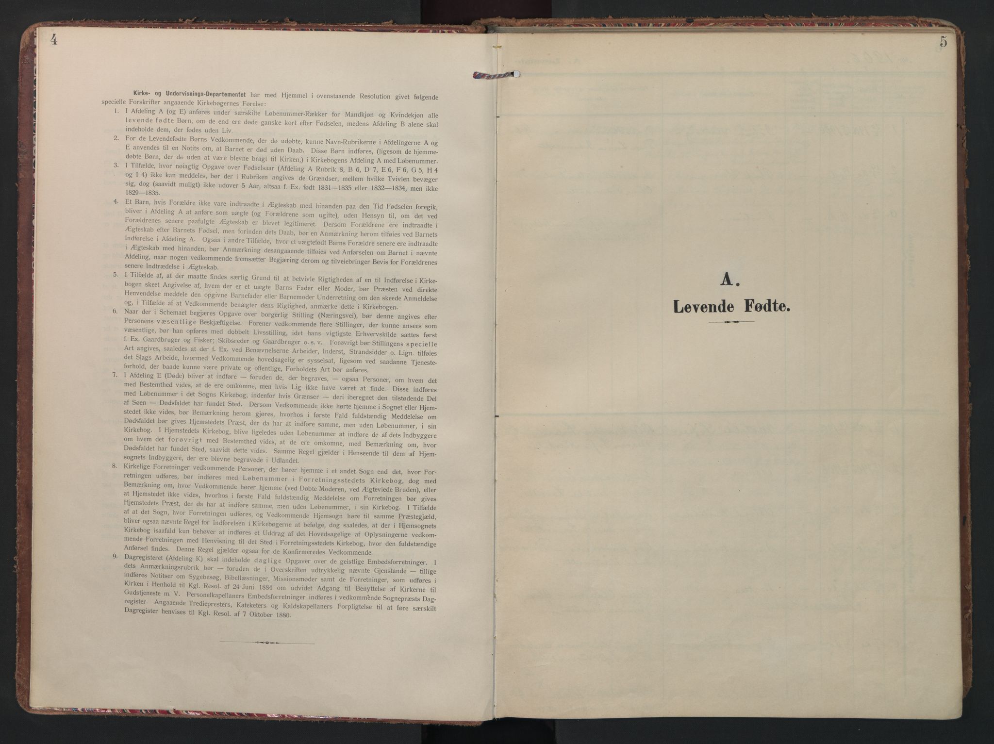 Rakkestad prestekontor Kirkebøker, AV/SAO-A-2008/F/Fc/L0002: Parish register (official) no. III 2, 1906-1928, p. 4-5