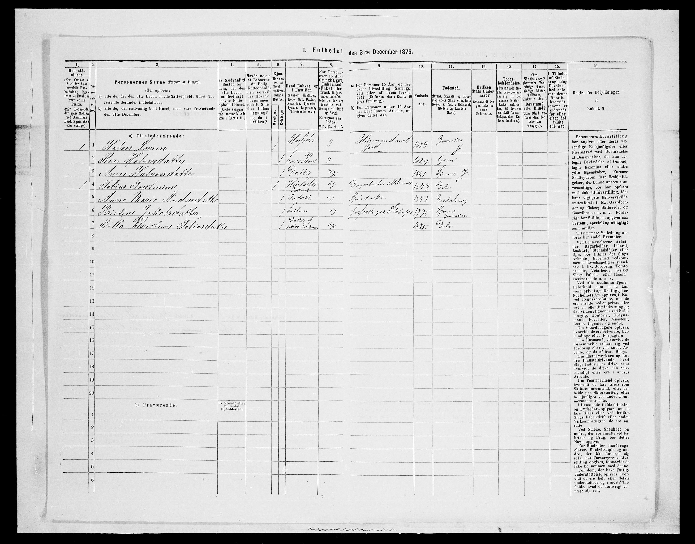 SAH, 1875 census for 0532P Jevnaker, 1875, p. 116