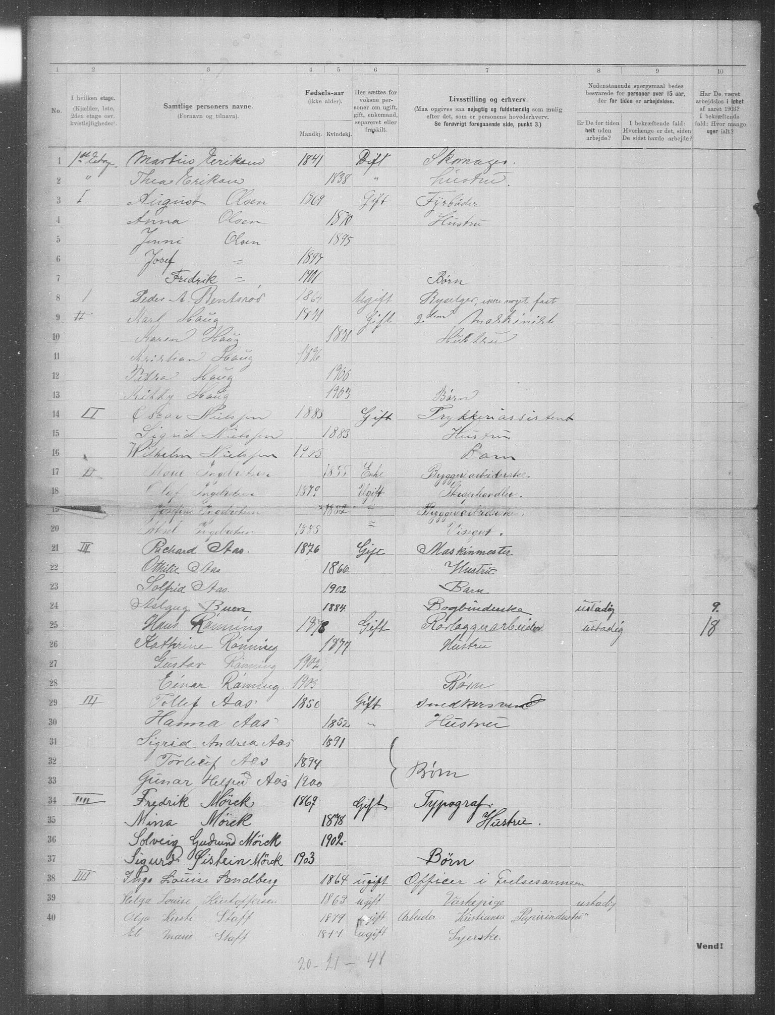 OBA, Municipal Census 1903 for Kristiania, 1903, p. 12647