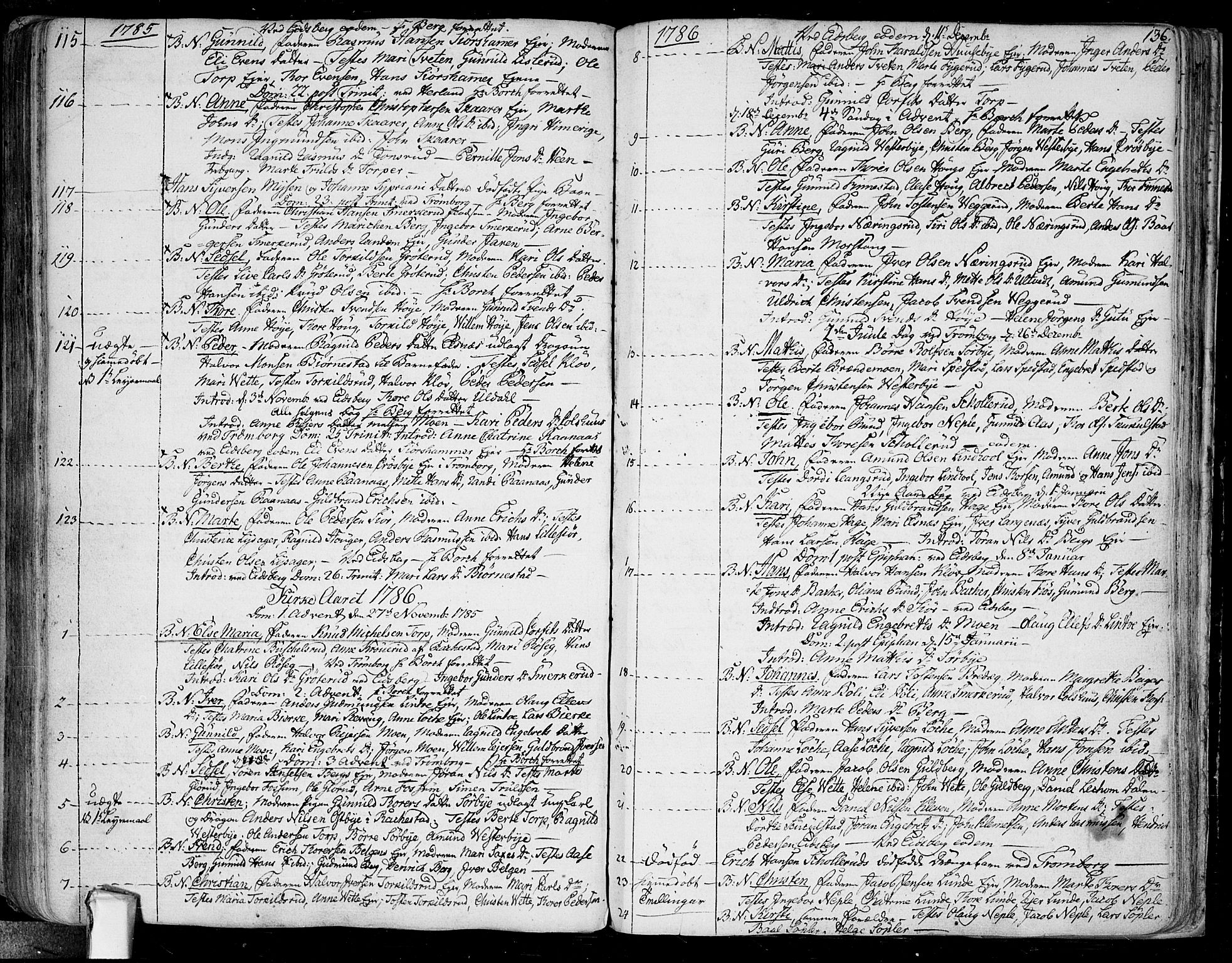 Eidsberg prestekontor Kirkebøker, SAO/A-10905/F/Fa/L0004: Parish register (official) no. I 4, 1759-1788, p. 136
