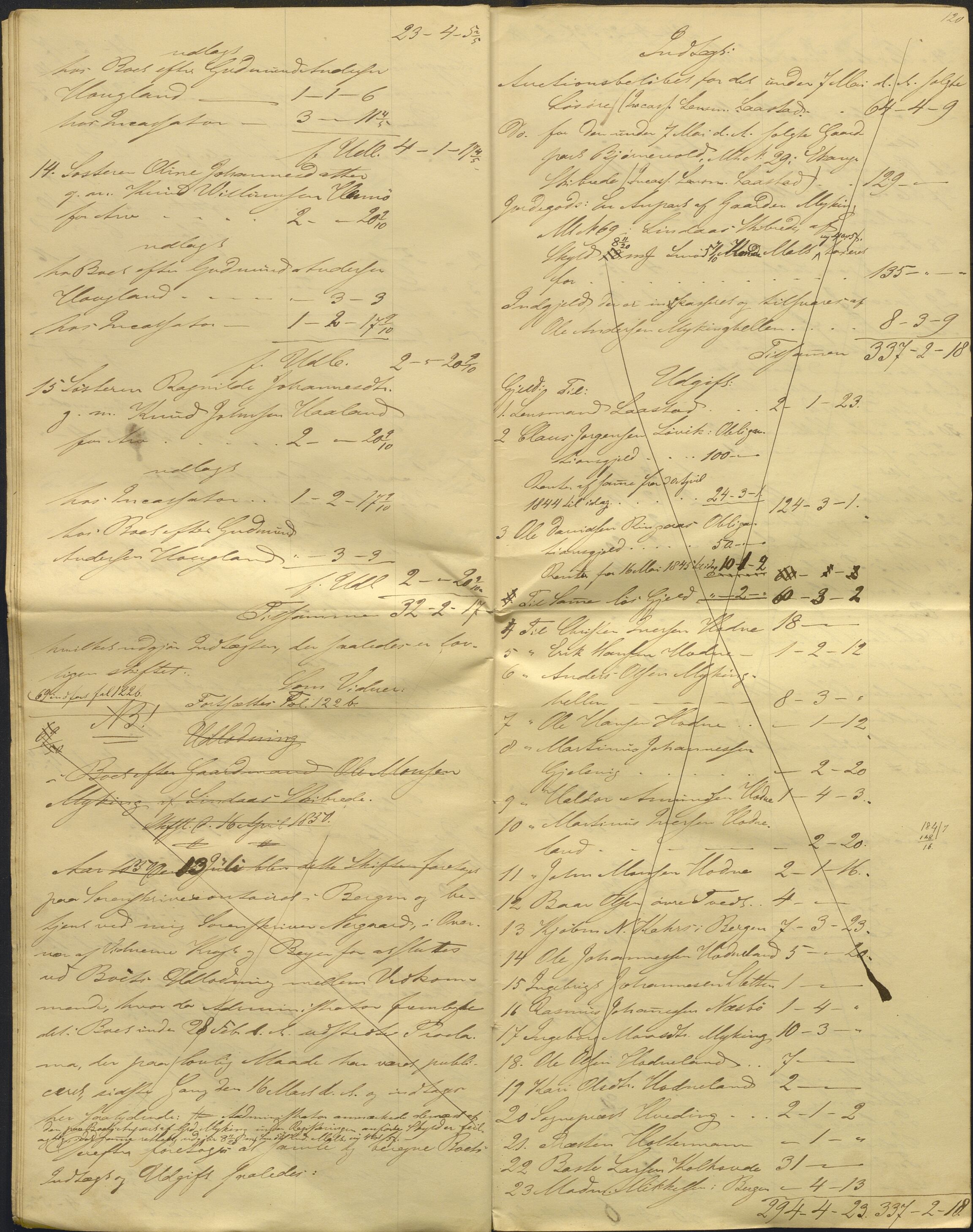 Nordhordland sorenskrivar, AV/SAB-A-2901/1/H/Hd/Hdb/L0001: Konsept til utlodningar, 1850-1852, p. 140