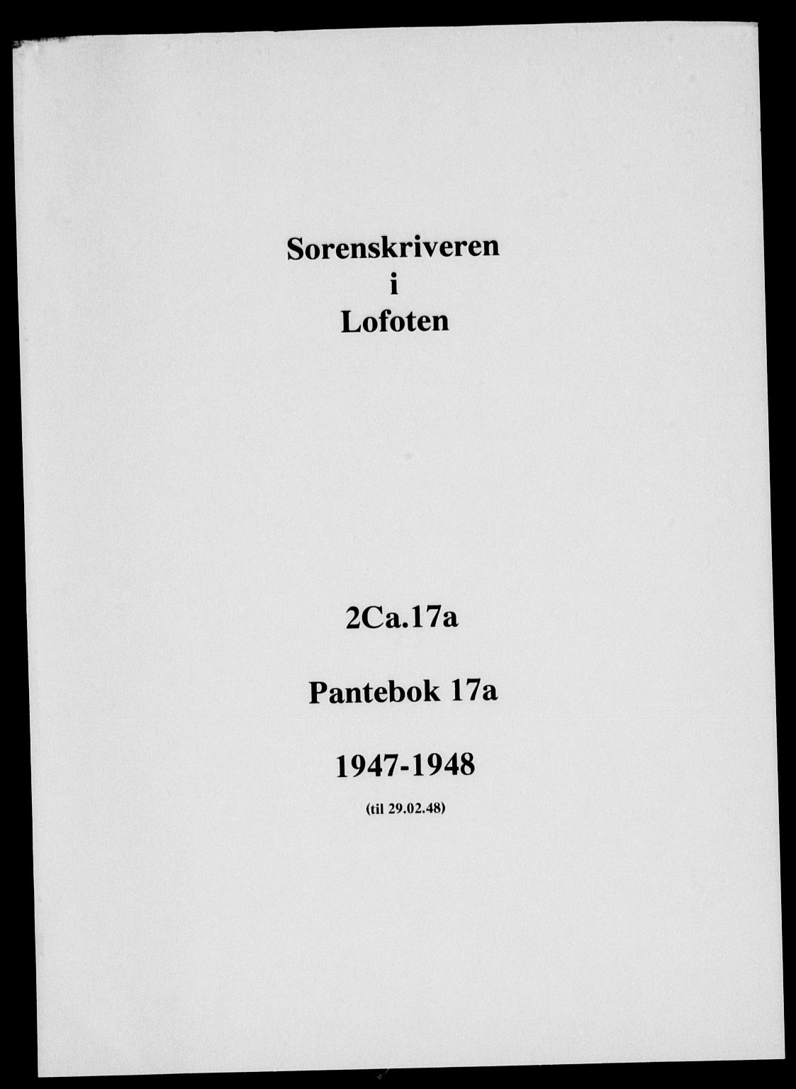 Lofoten sorenskriveri, SAT/A-0017/1/2/2C/L0017a: Mortgage book no. 17a, 1947-1948