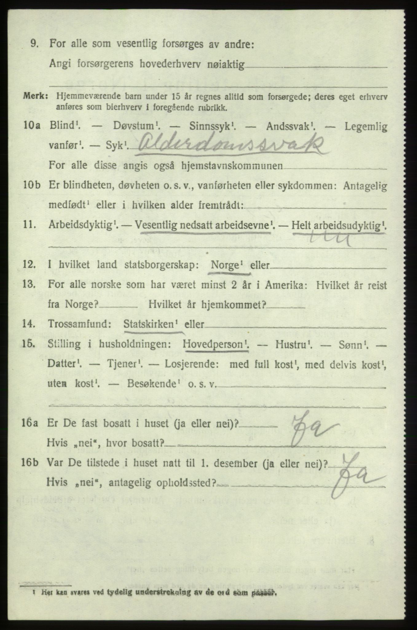 SAB, 1920 census for Moster, 1920, p. 2270