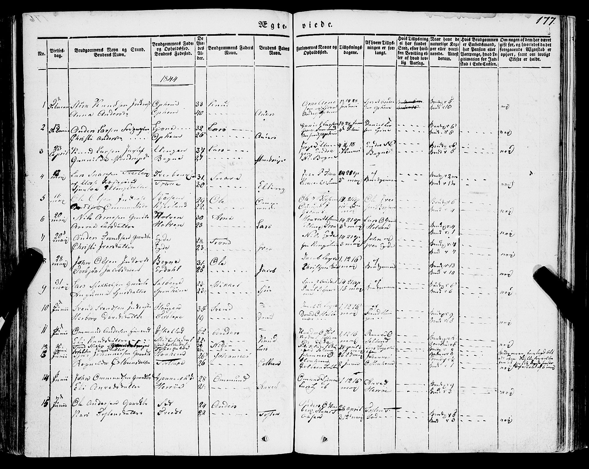 Ulvik sokneprestembete, SAB/A-78801/H/Haa: Parish register (official) no. A 12, 1839-1853, p. 177