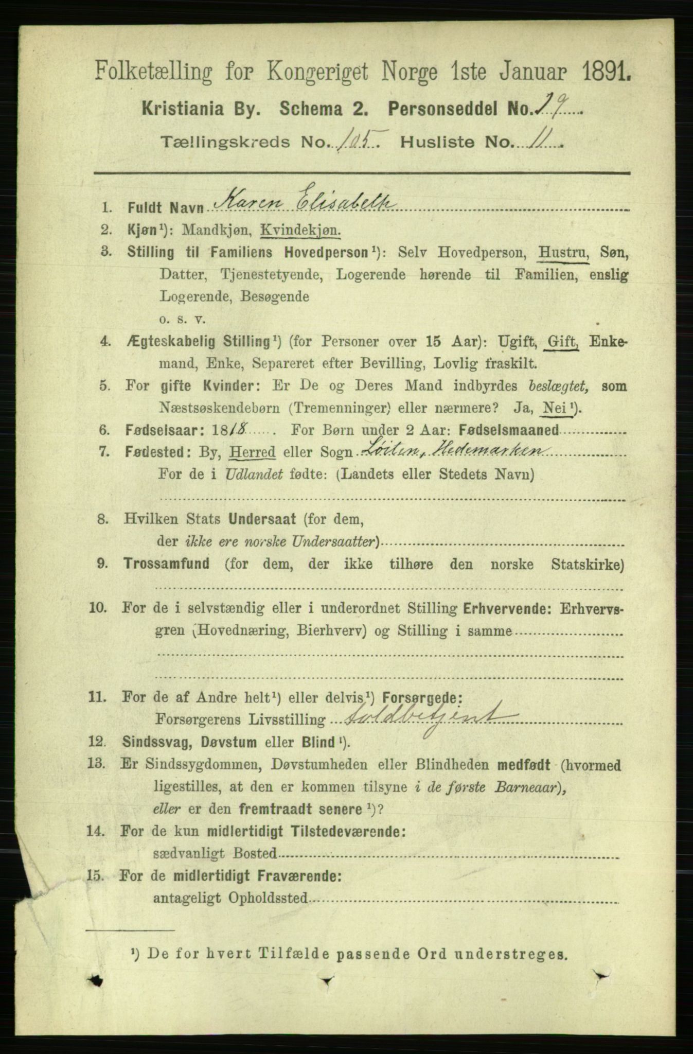 RA, 1891 census for 0301 Kristiania, 1891, p. 53414