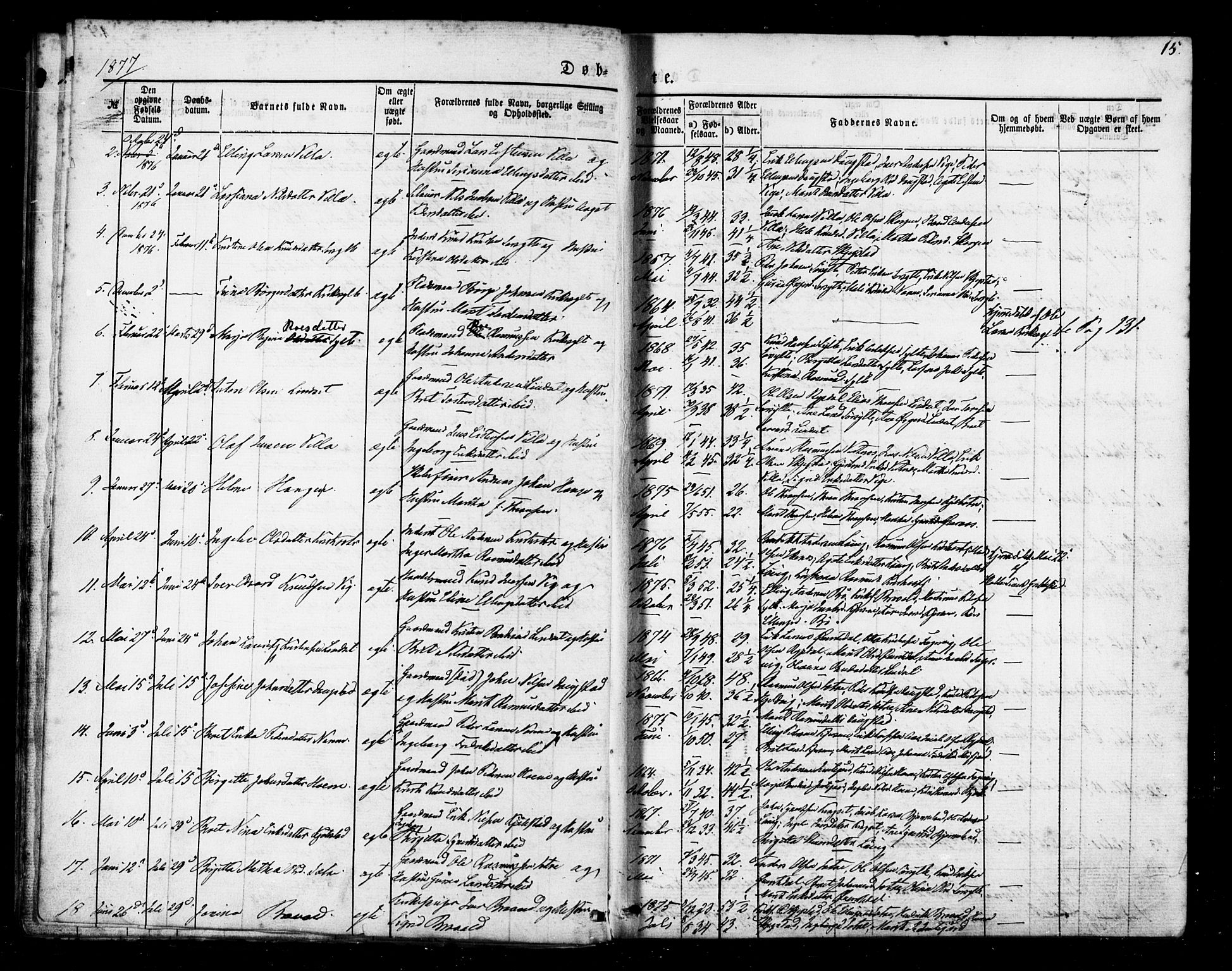 Ministerialprotokoller, klokkerbøker og fødselsregistre - Møre og Romsdal, SAT/A-1454/541/L0545: Parish register (official) no. 541A02, 1872-1886, p. 15