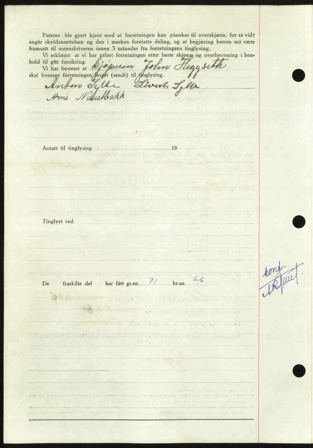 Nordmøre sorenskriveri, AV/SAT-A-4132/1/2/2Ca: Mortgage book no. A112, 1949-1949, Diary no: : 2451/1949