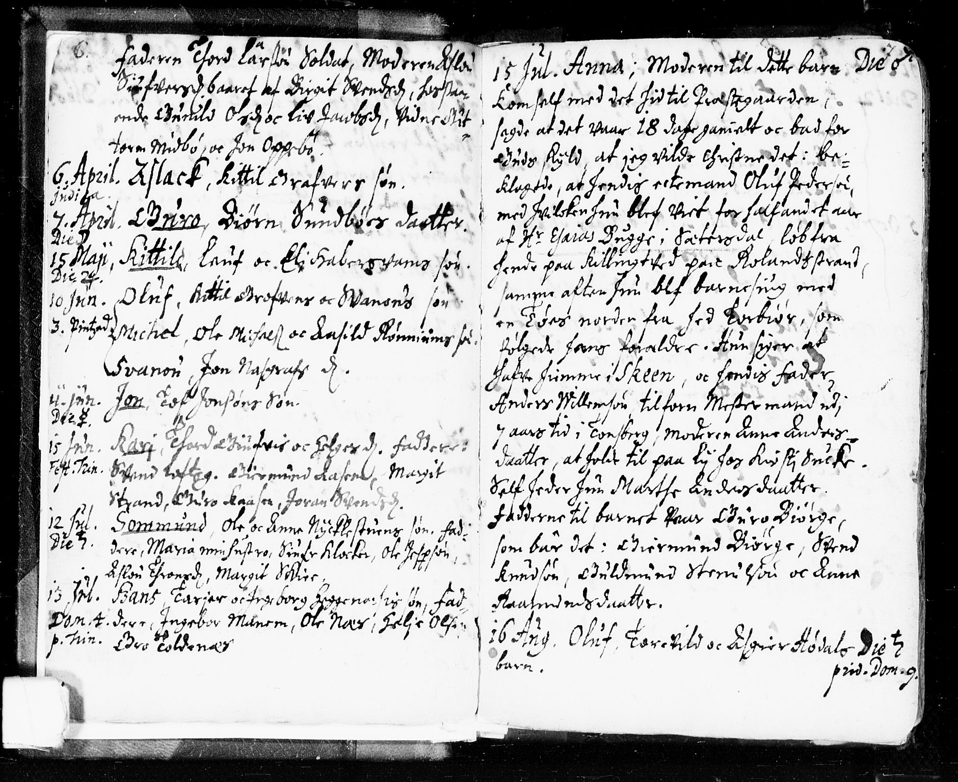 Seljord kirkebøker, AV/SAKO-A-20/F/Fa/L0002: Parish register (official) no. I 2, 1689-1713, p. 6-7